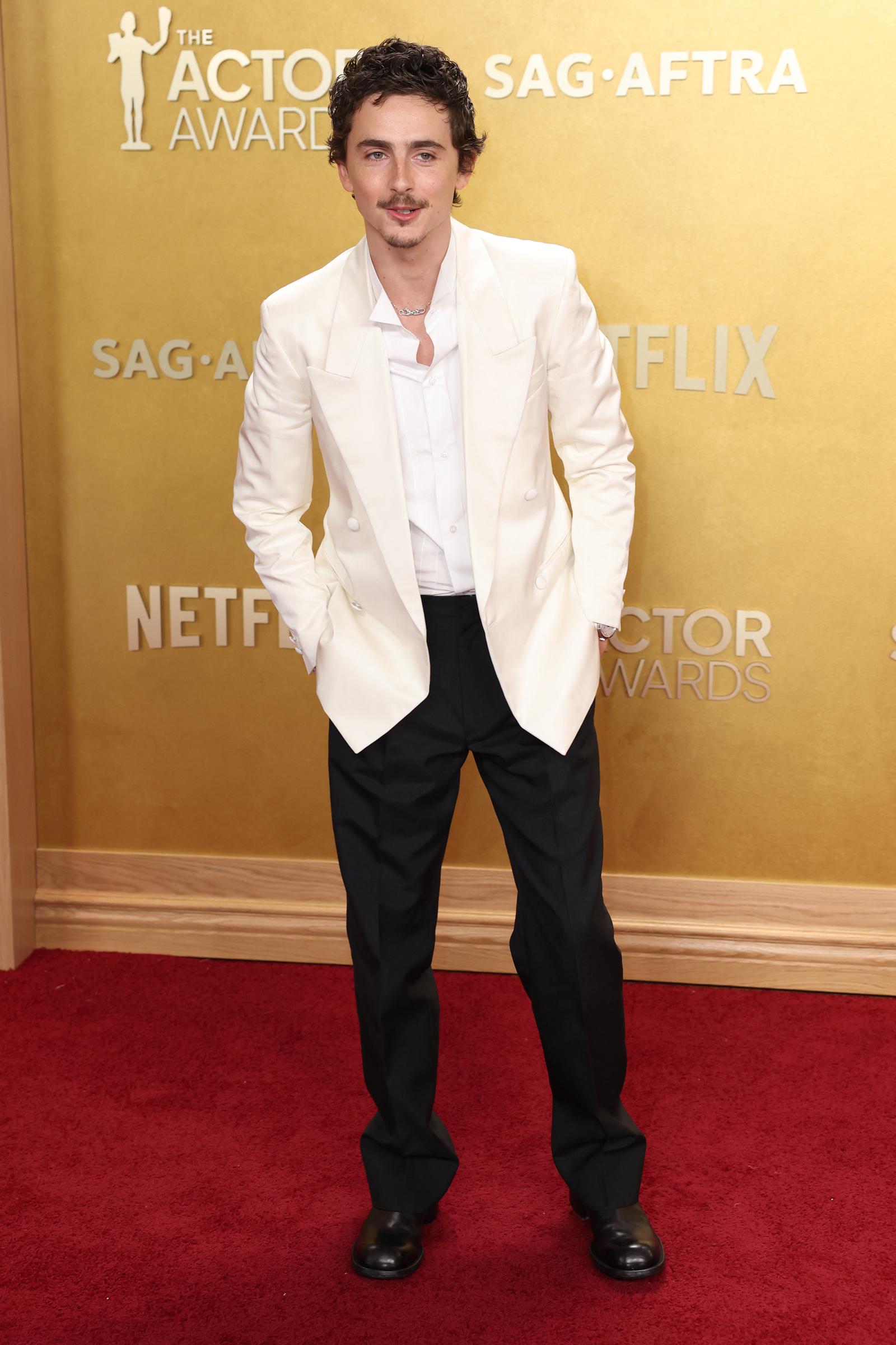 Timothee Chalamet attends the 32nd Annual Actor Awards at the Shrine Auditorium in Los Angeles on March 1, 2026 | Source: Getty Images