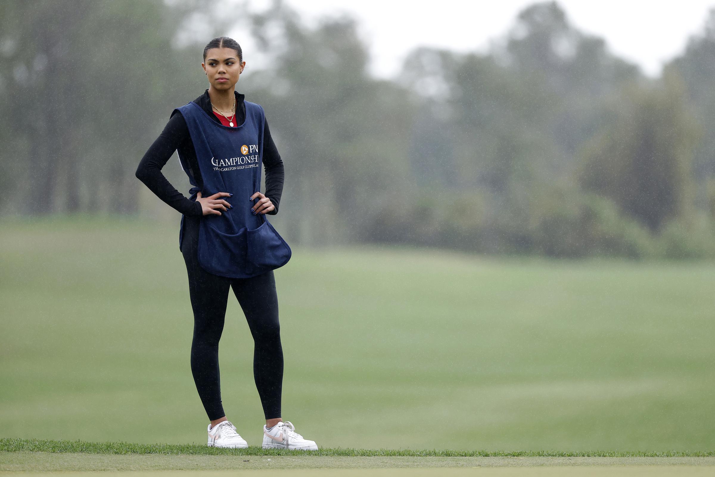 Sam Woods looks on on the third green during the final round of the PNC Championship at The Ritz-Carlton Golf Club on December 17, 2023, in Orlando, Florida | Source: Getty Images