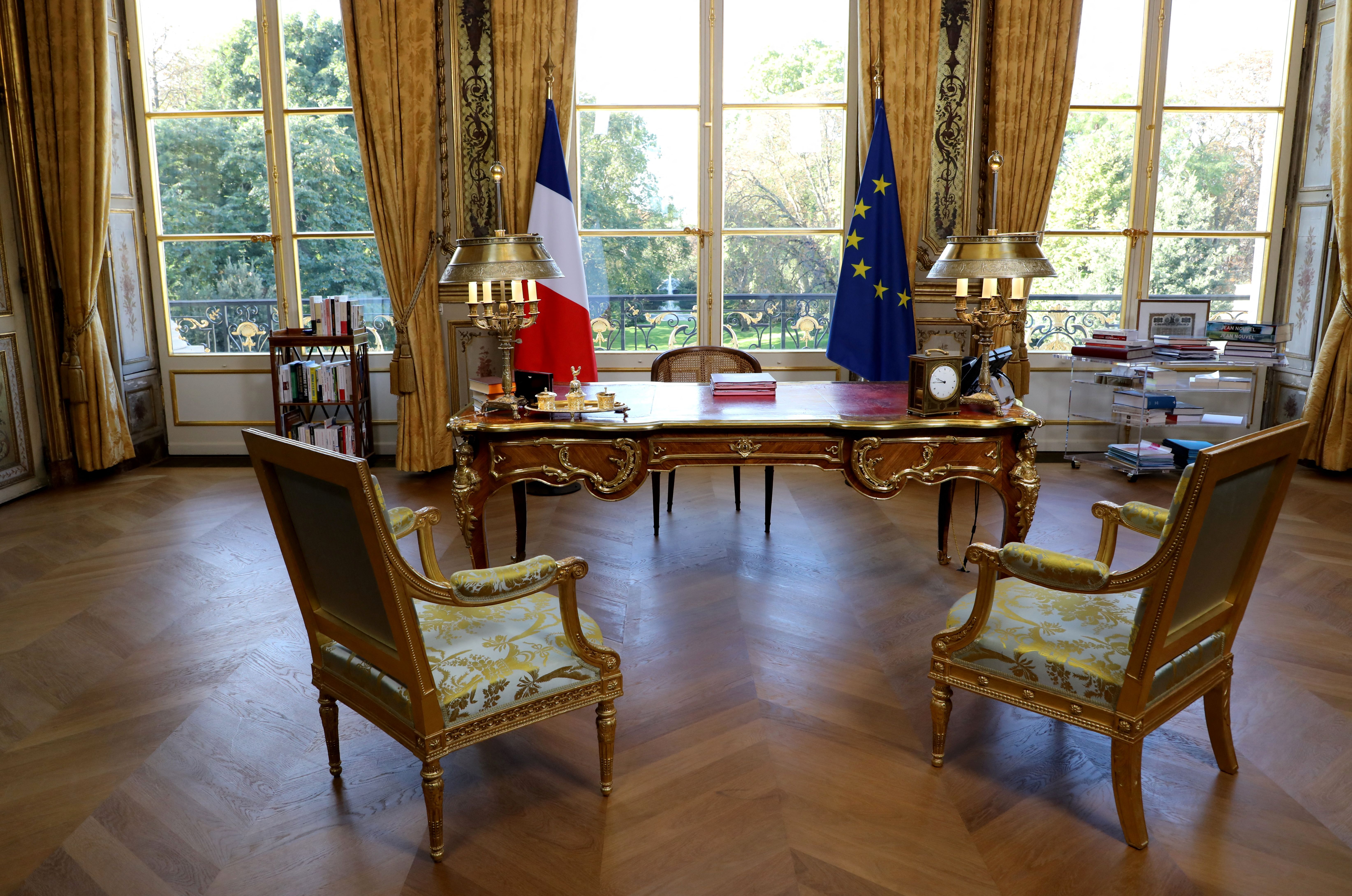 A view of French President Emmanuel Macron's office in Paris, France on September 15, 2017. | Source: Getty Images