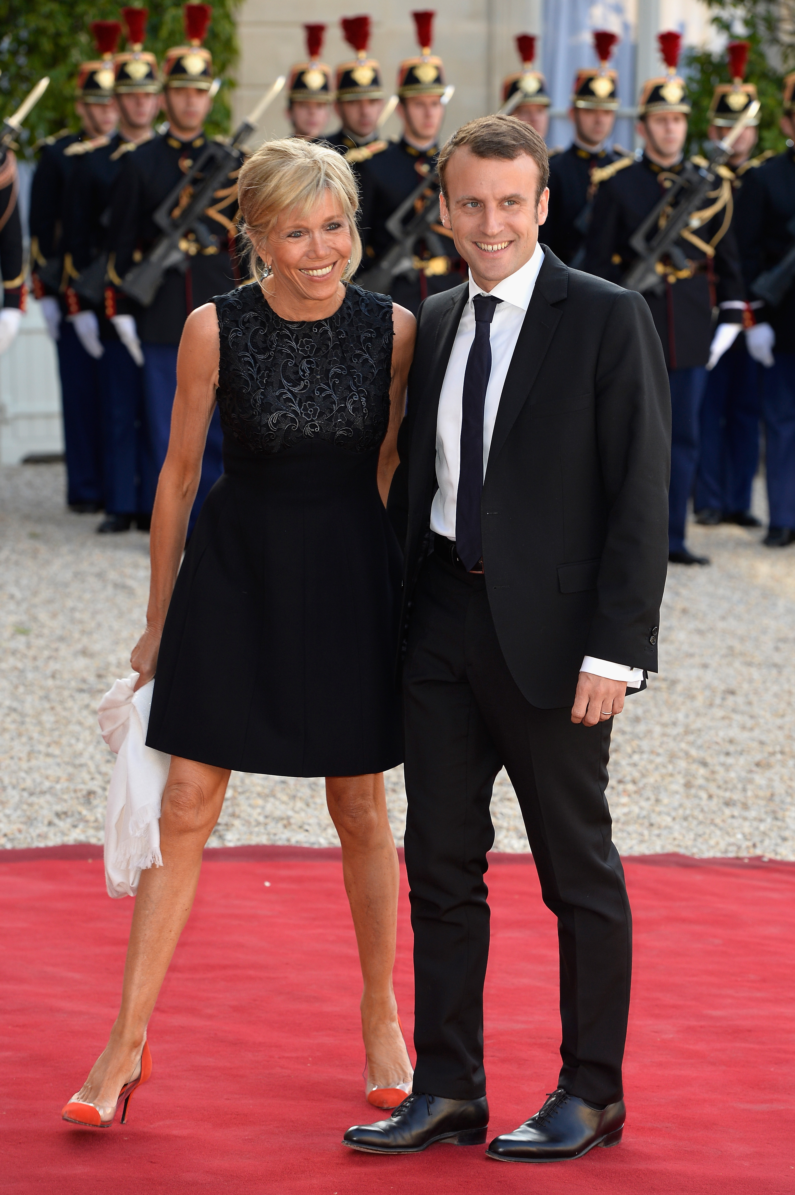 Brigitte and Emmanuel Macron at a State Dinner on June 2, 2015, in Paris, France. | Source: Getty Images