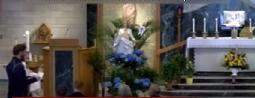 A footage showing Jake McQuide confronting the Archbishop | Source: YouTube/@Dayton247Now