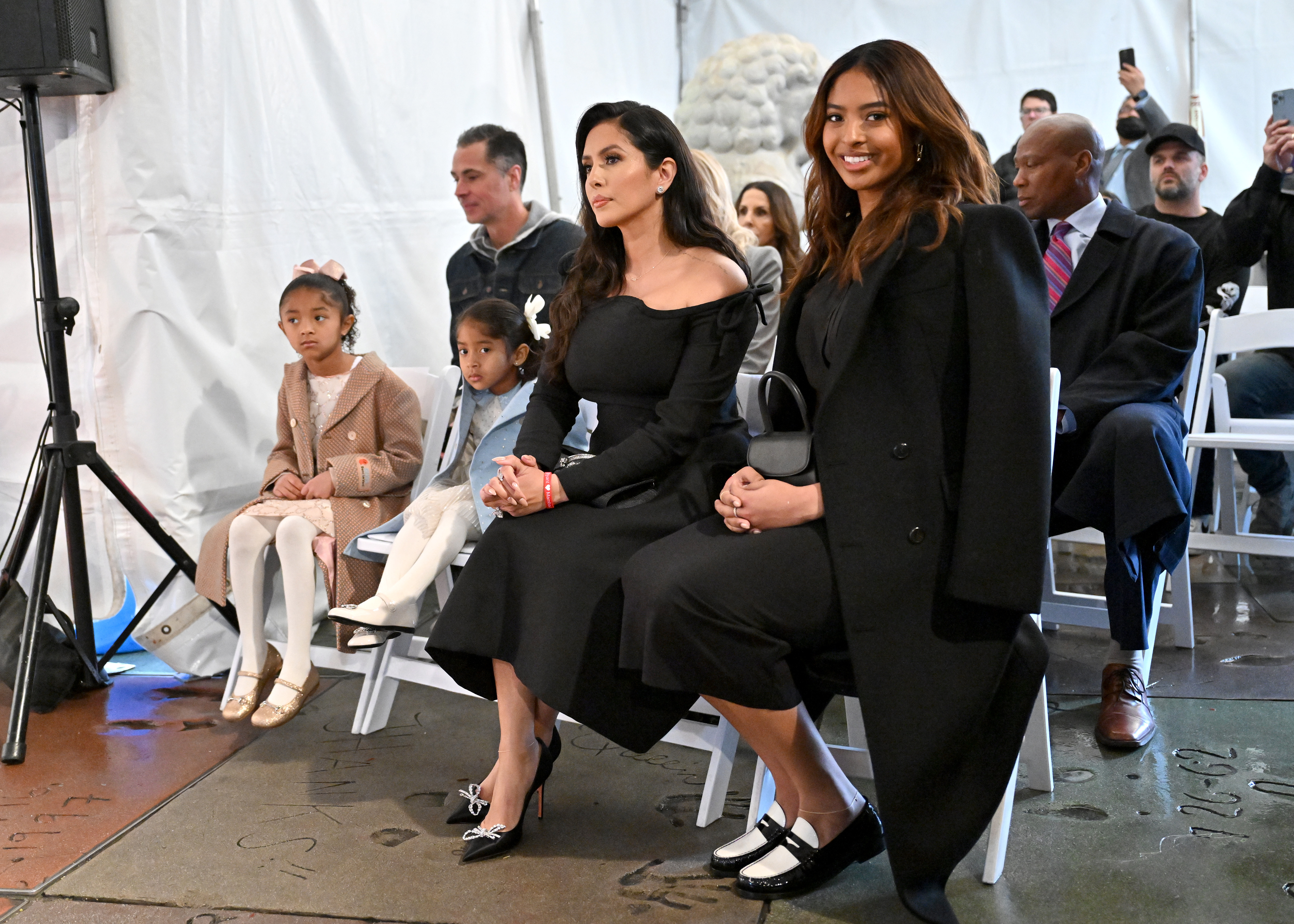 Kobe became the first athlete to have his handprints and footprints placed at the famous Hollywood theater in 2011, years before the permanent tribute was unveiled. | Source: Getty Images