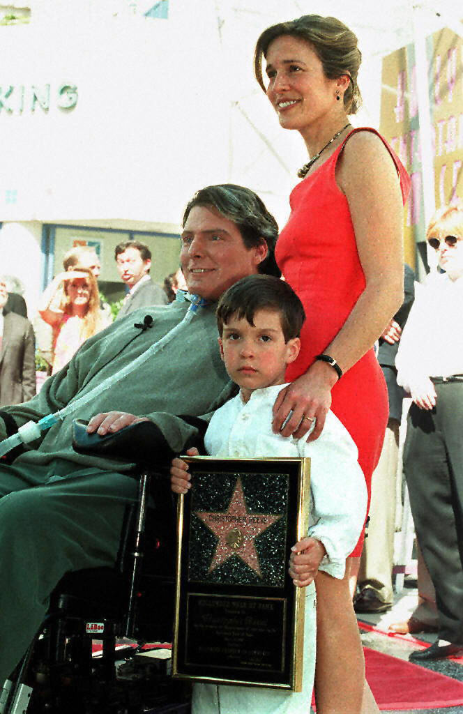 Christopher Reeve with his wife, Dana, and son, Will, after receiving a star on the Hollywood Walk of Fame in Los Angeles on April 15, 1997 | Source: Getty Images