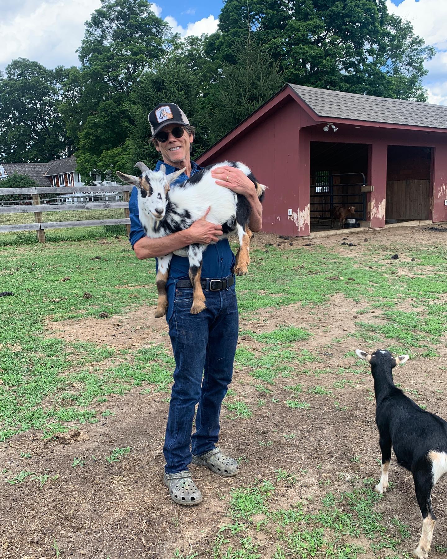 Bacon has said being around animals is both joyful and calming for him. His bond with the farm's goats and pigs eventually became strong enough that he stopped eating either animal.