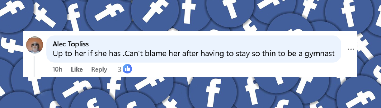 User comment dated July 2025. | Source: Facebook/DailyMail
