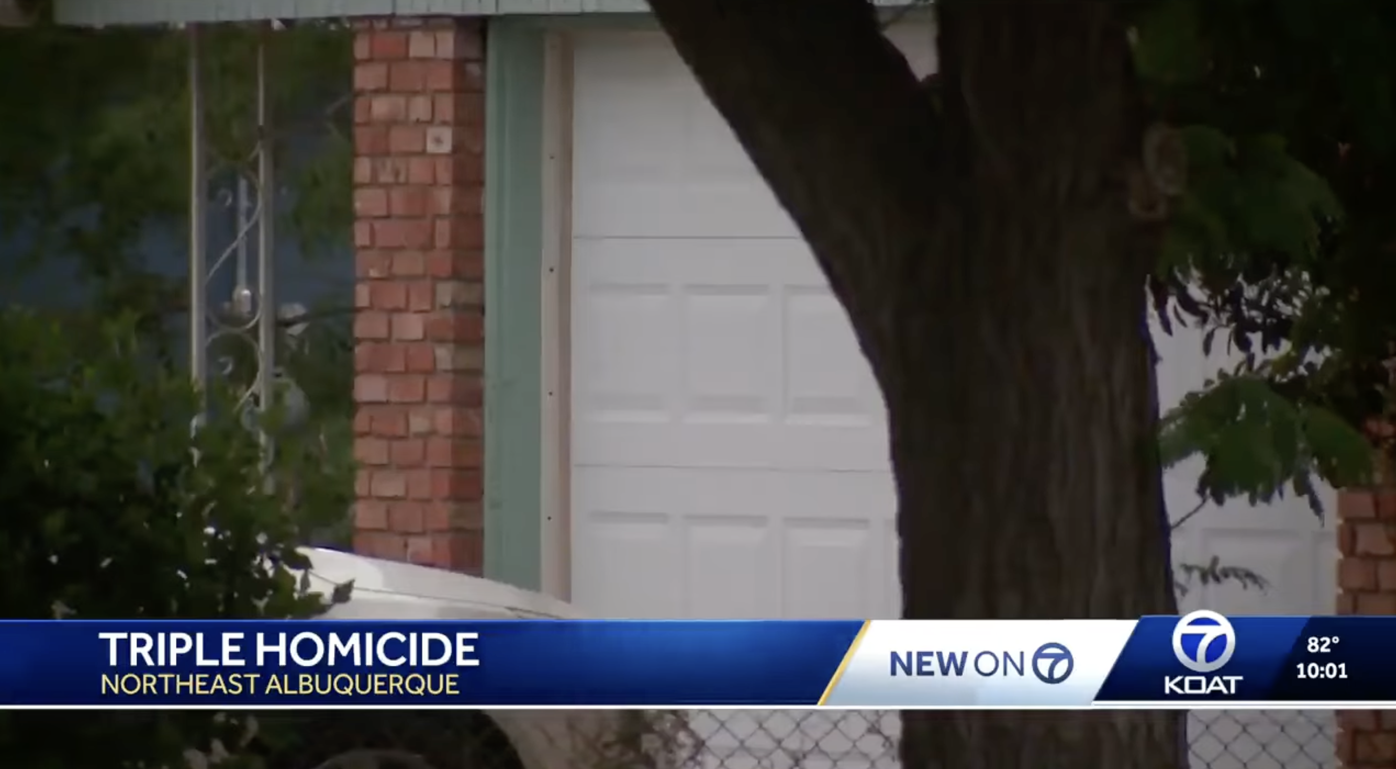 The front door of the house where the tragedy unfolded, as seen in a video dated May 25, 2025 | Source: YouTube/KOAT