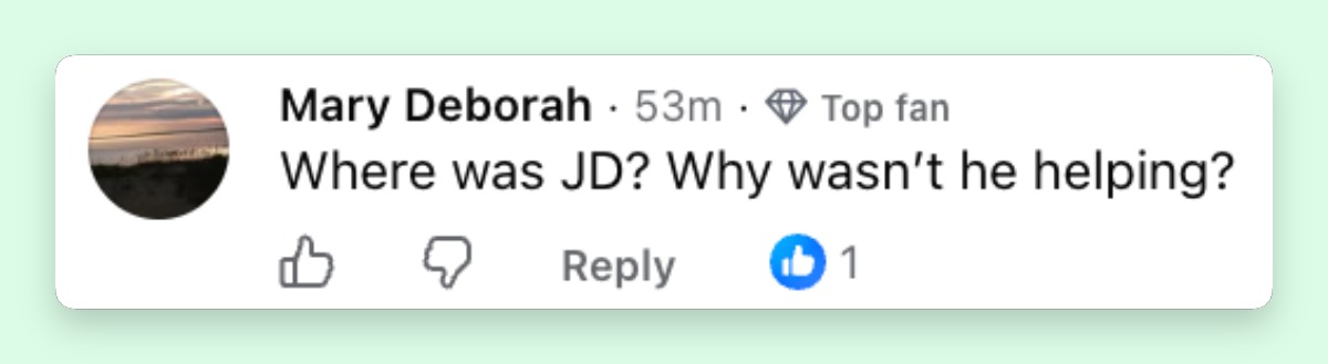 Questions about the family's departure quickly surfaced online, including one aimed directly at JD Vance. The reactions would become part of a wider discussion as footage from Joint Base Andrews circulated. | Source: Facebook/peoplemag