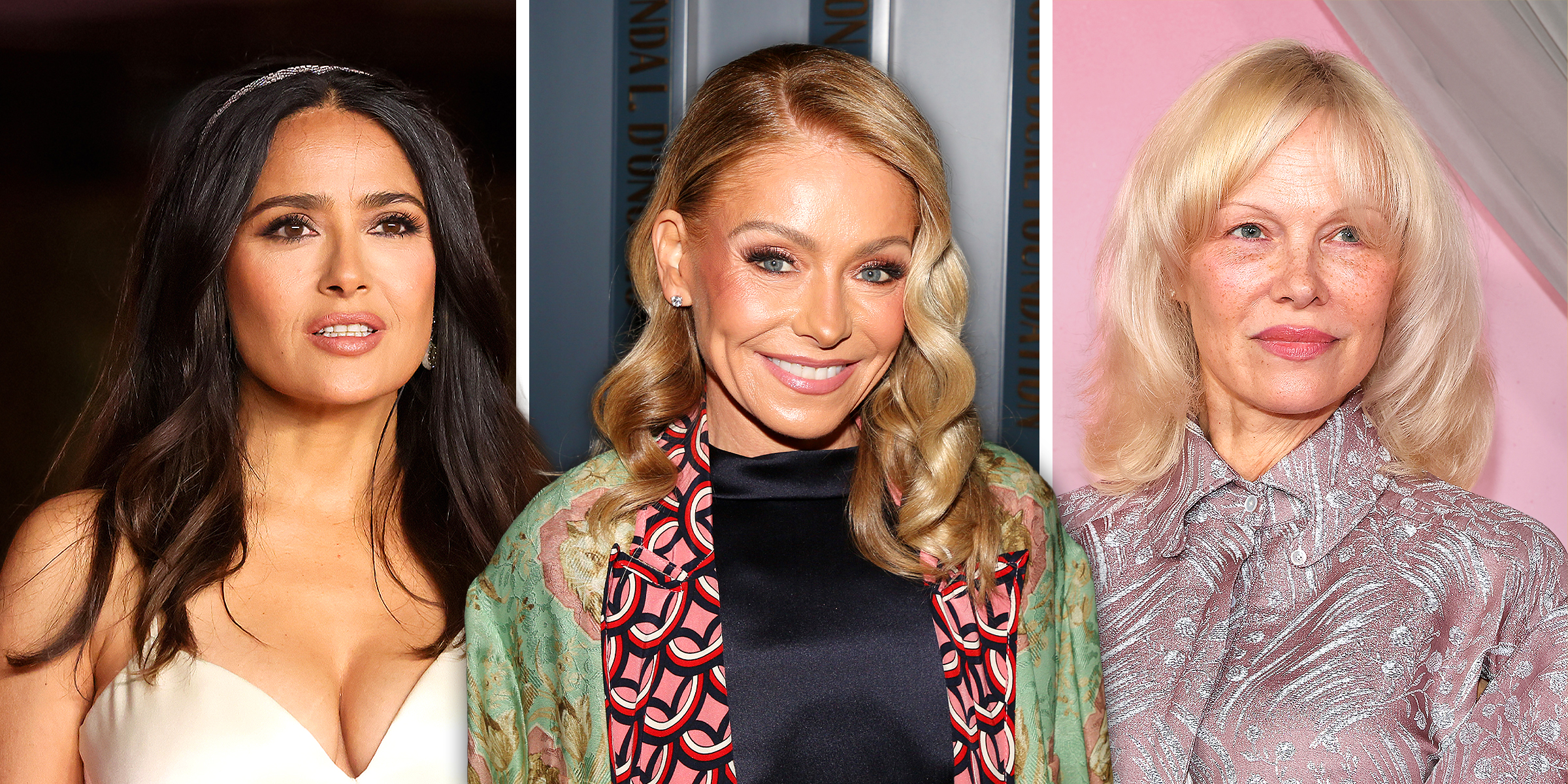 Salma Hayek, Pamela Anderson, and Kelly Ripa | Source: Getty Images