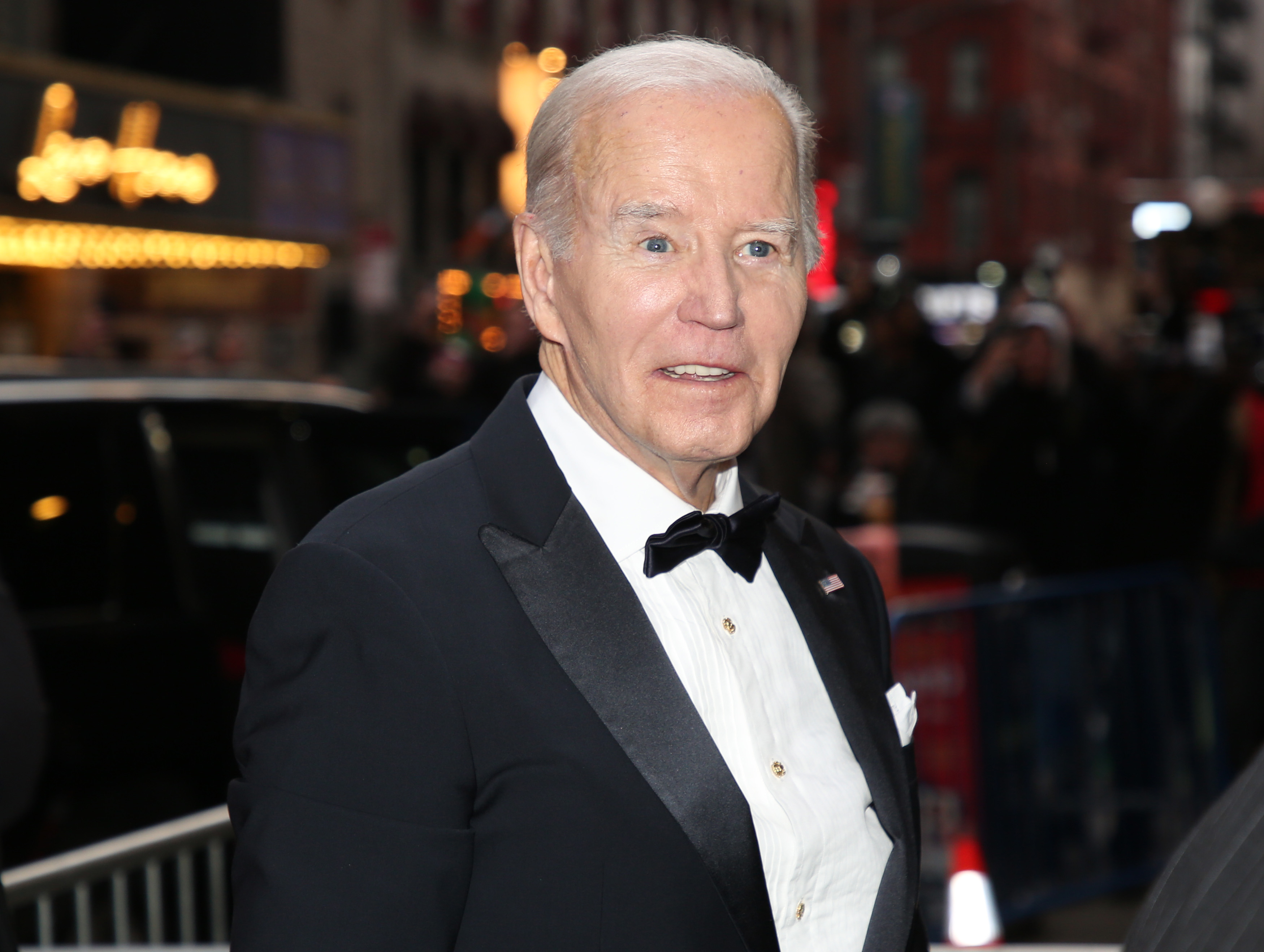 Joe Biden poses at the opening night of "Othello" on Broadway at The Barrymore Theatre on March 23, 2025, in New York City | Source: Getty Images