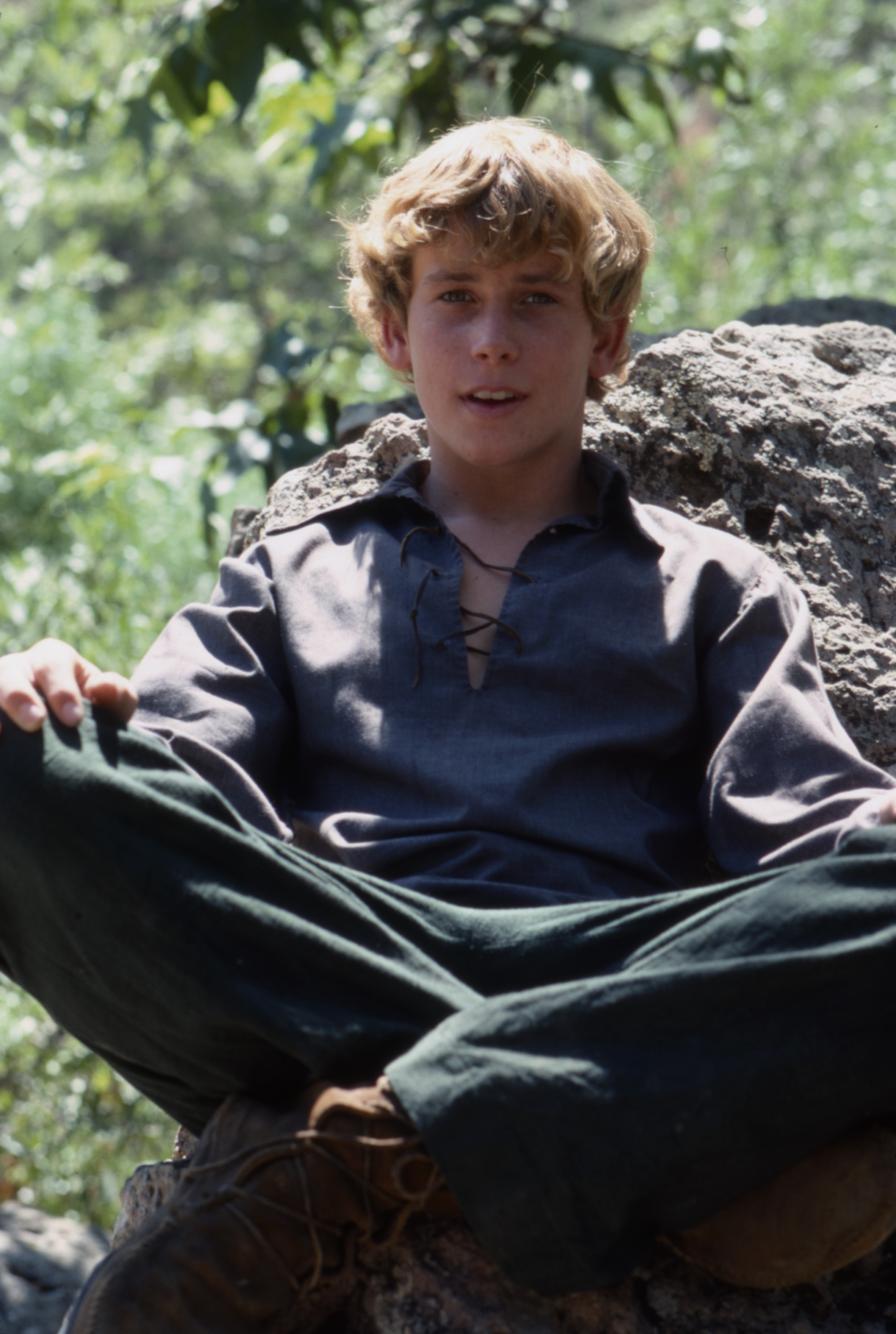Becoming a teen idol with his blonde hair and expressive face was a given. In this photo, Willie Aames appeared in an episode of the ABC TV series "Swiss Family Robinson" in 1975. | Source: Getty Images
