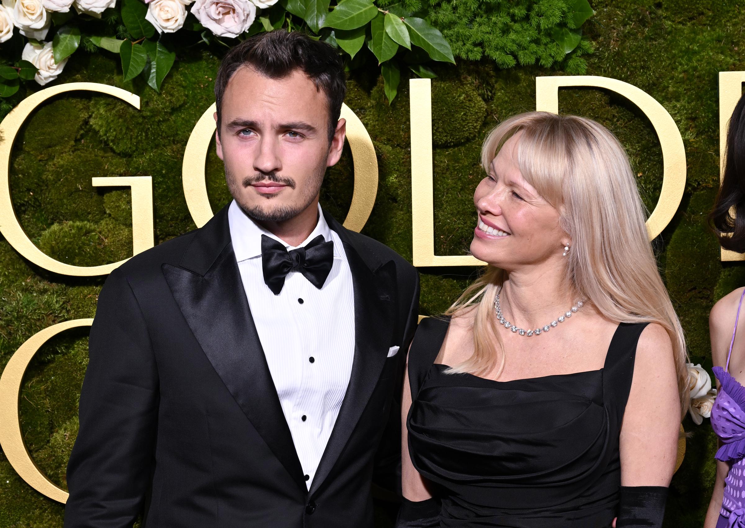 Brandon has credited much of his recent professional work to projects connected with his mother, Pamela Anderson. He produced "Pamela, A Love Story" and later executive produced "The Last Showgirl," which earned Anderson a Golden Globe nomination. | Source: Getty Images