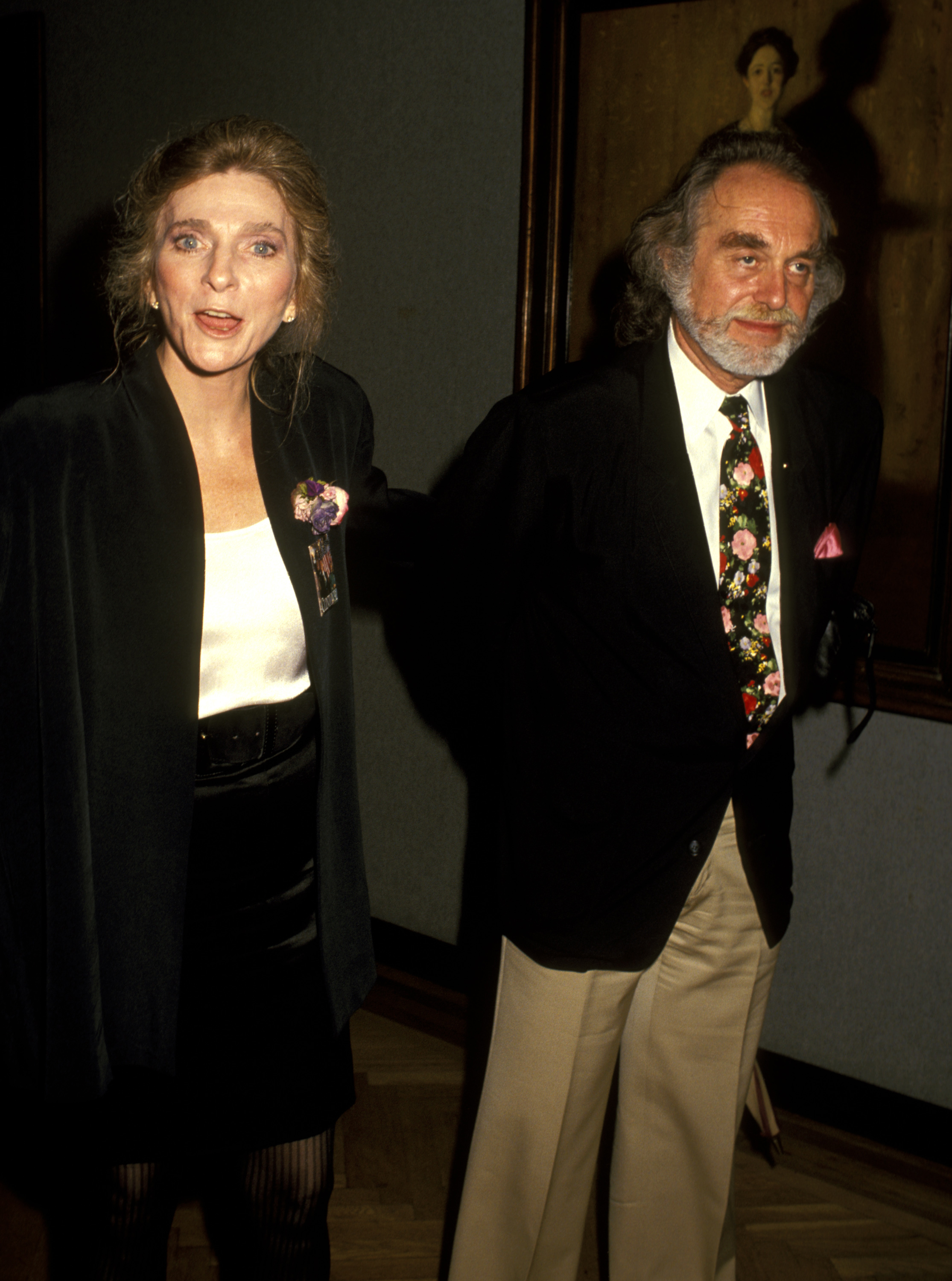 The famous singer with her husband, Louis Nelson, at Joan Mondale's party on July 12, 1992, at National Arts Club in New York. | Source: Getty Images