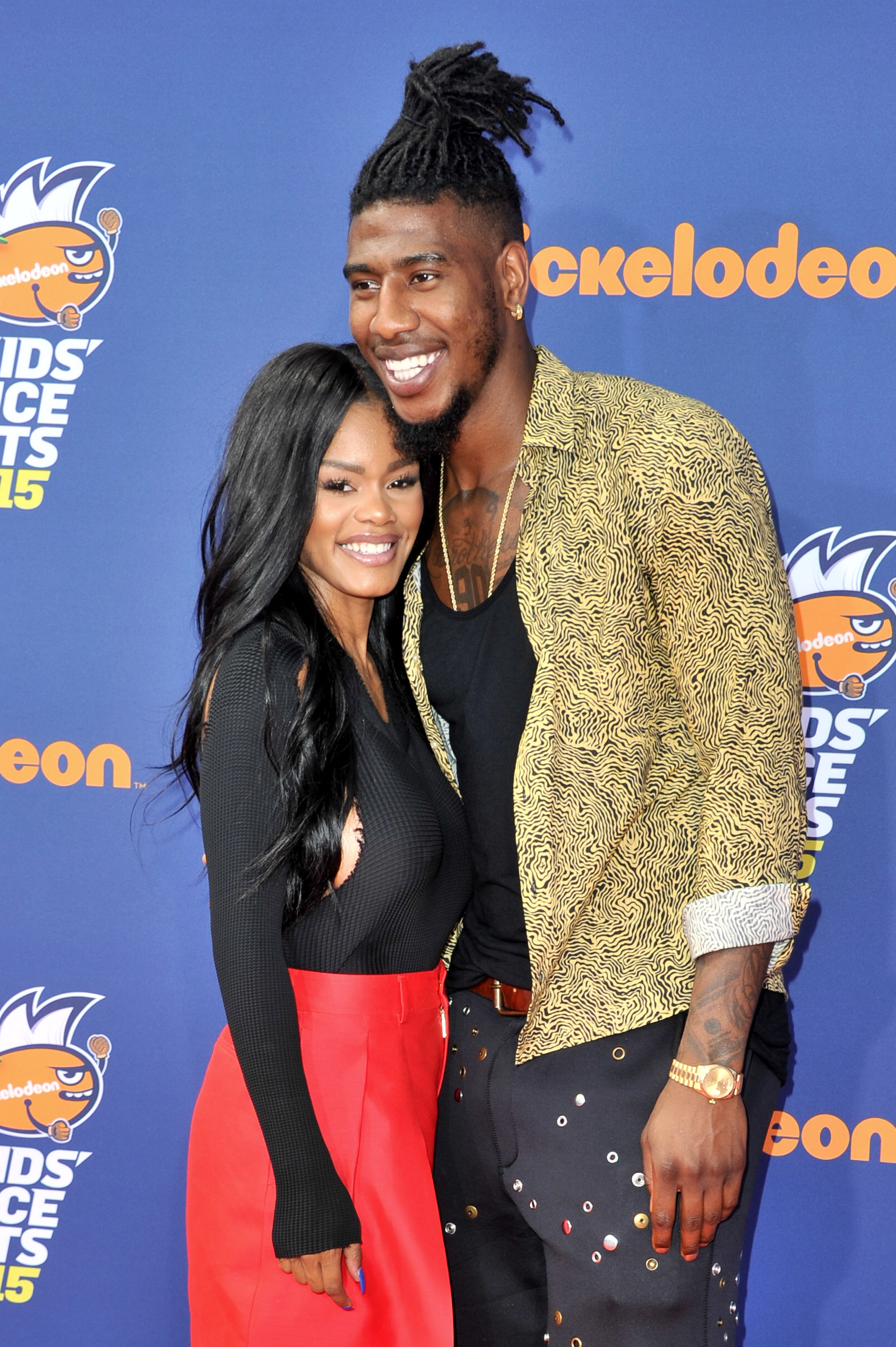 Teyana Taylor and NBA player Iman Shumpert attend the Nickelodeon Kids' Choice Sports Awards 2015 at UCLA's Pauley Pavilion in Westwood, California on July 16, 2015. | Source: Getty Images
