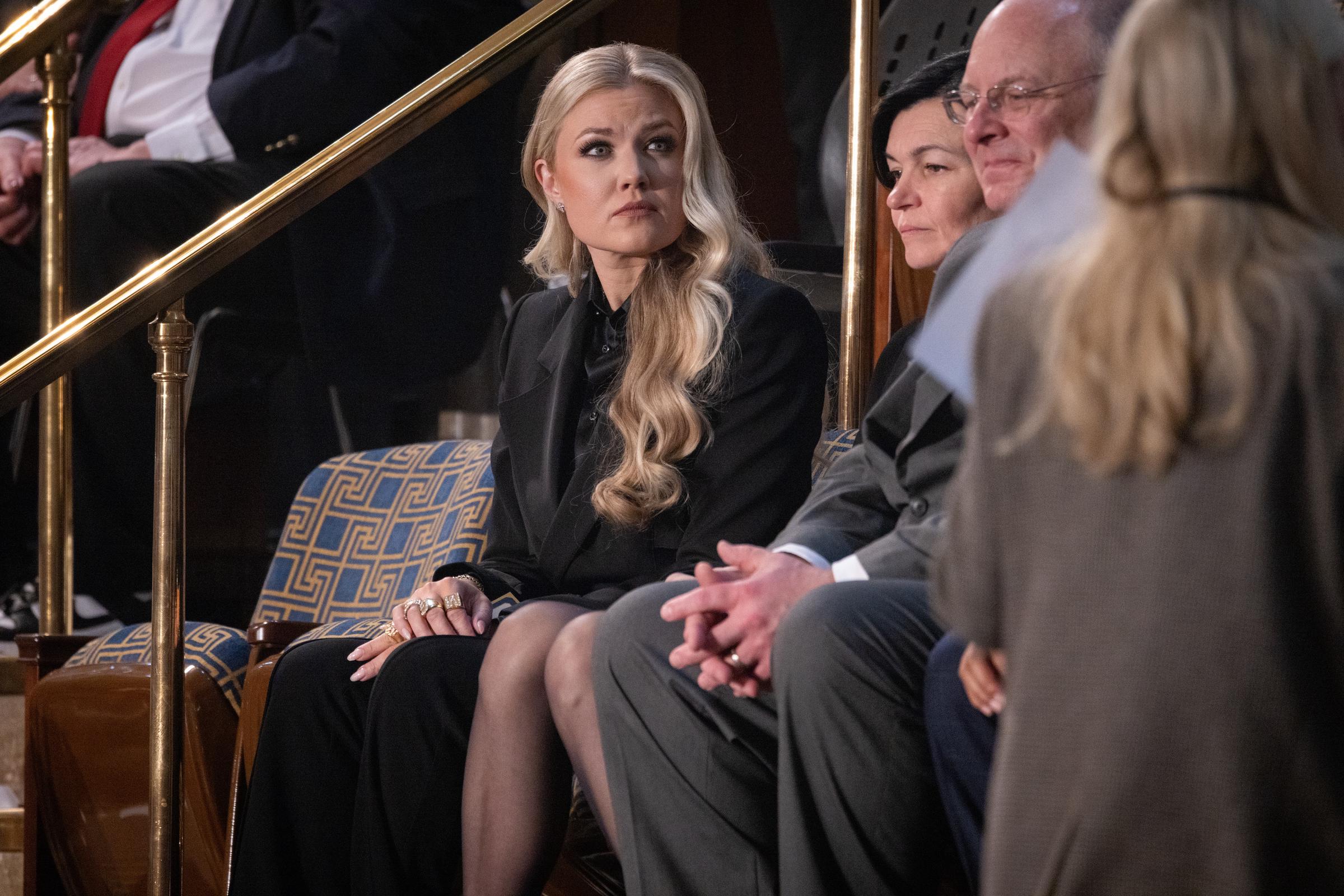 Erika Kirk in the chambers of the U.S. House of Representatives ahead of President Donald Trump's State of the Union address on February 24, 2026, in Washington, DC | Source: Getty Images