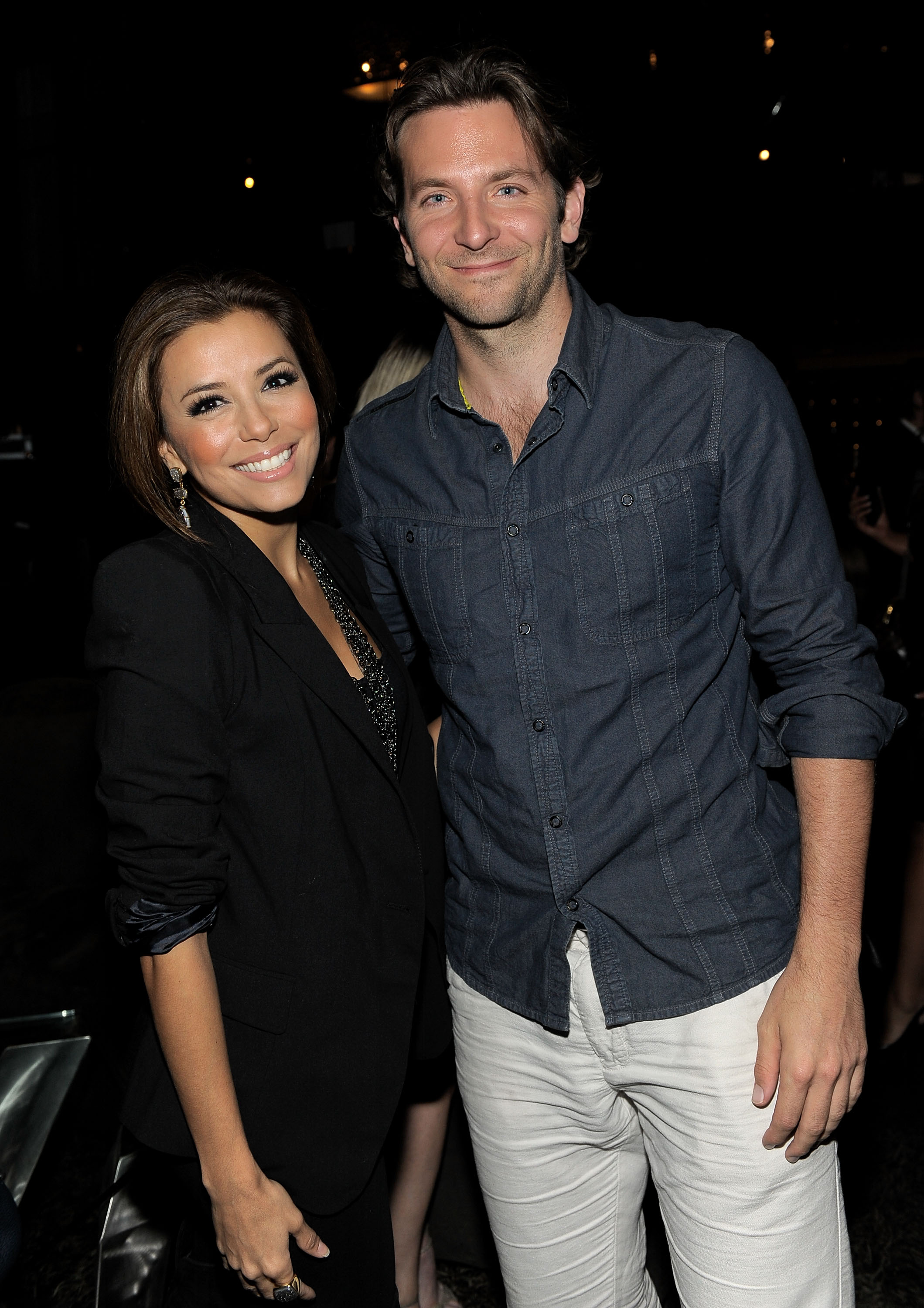At 35, Cooper had a smooth, youthful complexion, clear bright eyes, and a prominent, wide smile that creased his cheeks. He wore his brown hair in a slightly shaggy, longer style while standing next to Eva Longoria Parker during CAA's Young Hollywood Party Benefitting Communities In Schools Los Angeles West at MyHouse Nightclub on October 7, 2010, in Hollywood, California.