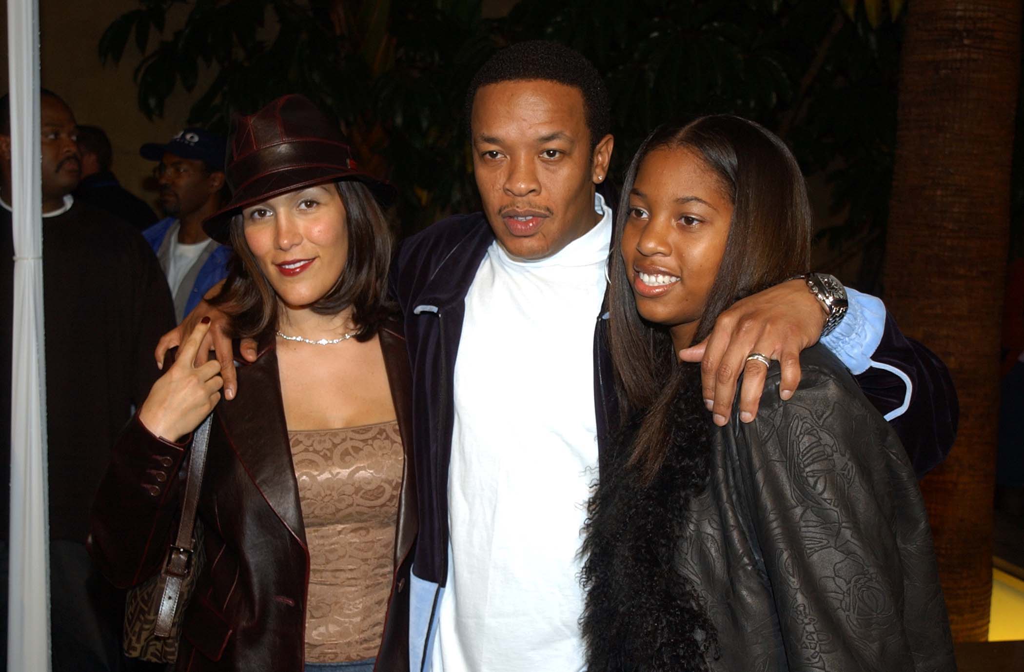 Nicole Young, Dr Dre, and Tyra Young during "The Wash" premiere on November 12, 2001 | Source: Getty Images