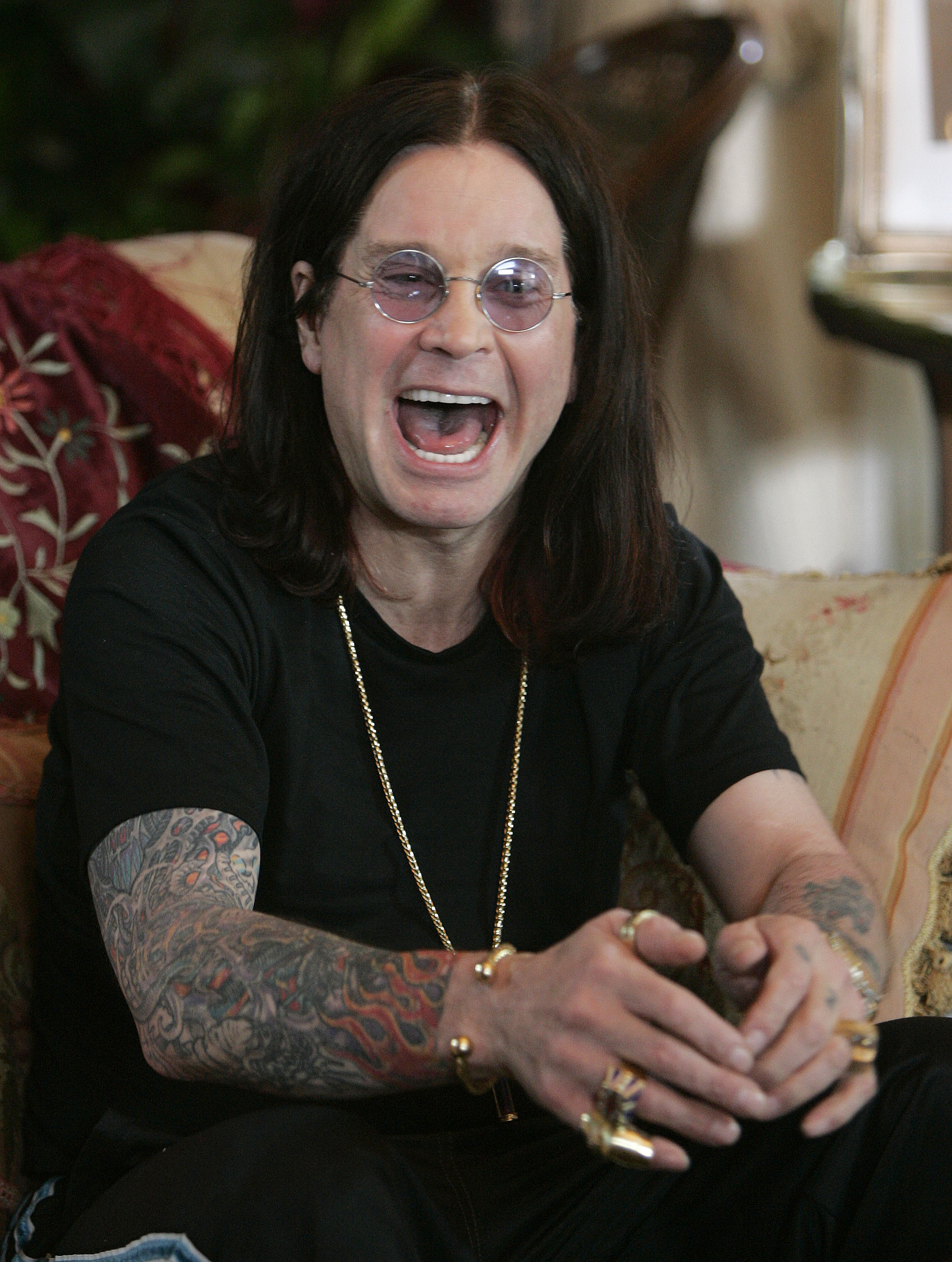 Ozzy Osbourne during "The Osbournes" Season 3, airing on March 21, 2005 at a private location in Beverly Hills, California | Source: Getty Images