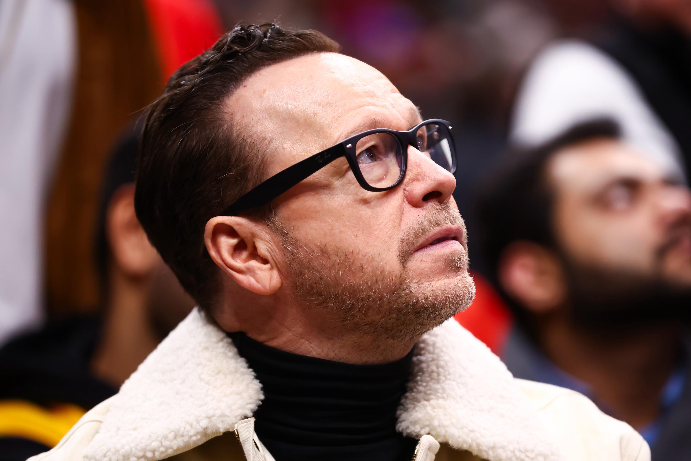 Donnie Wahlberg, pictured at a Toronto Raptors game in December 2025, was among the passengers aboard a private jet involved in an incident at a Las Vegas airport on October 18, 2026. The unexpected disruption prompted an emergency response. | Source: Getty Images