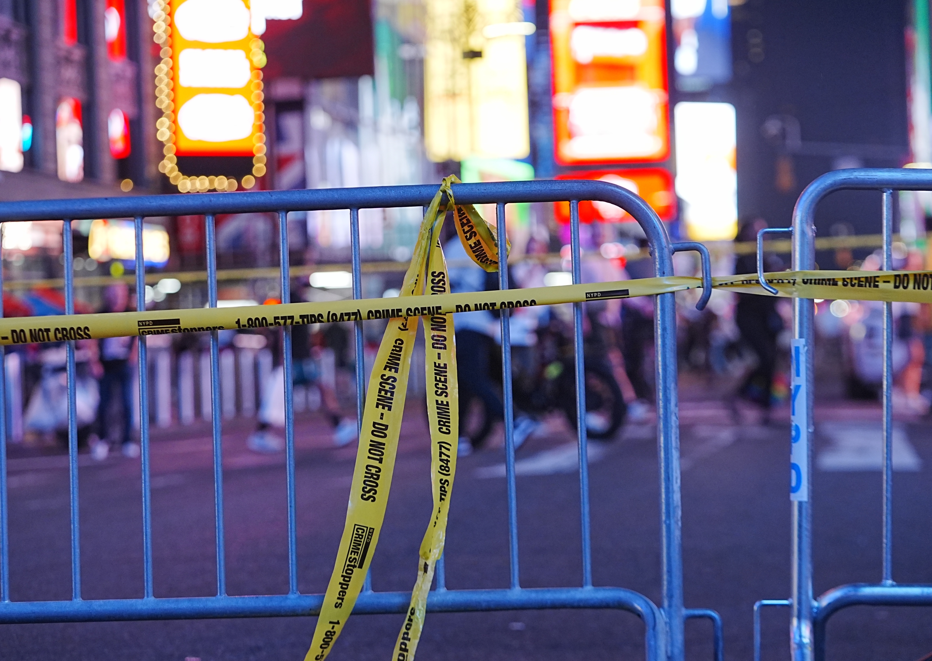 Police tape and barricades marked off part of Times Square after the Monday afternoon stabbing disrupted the busy Midtown district. The scene remained under investigation after two people were stabbed, including 32-year-old Erin Piacenti. | Source: Getty Images
