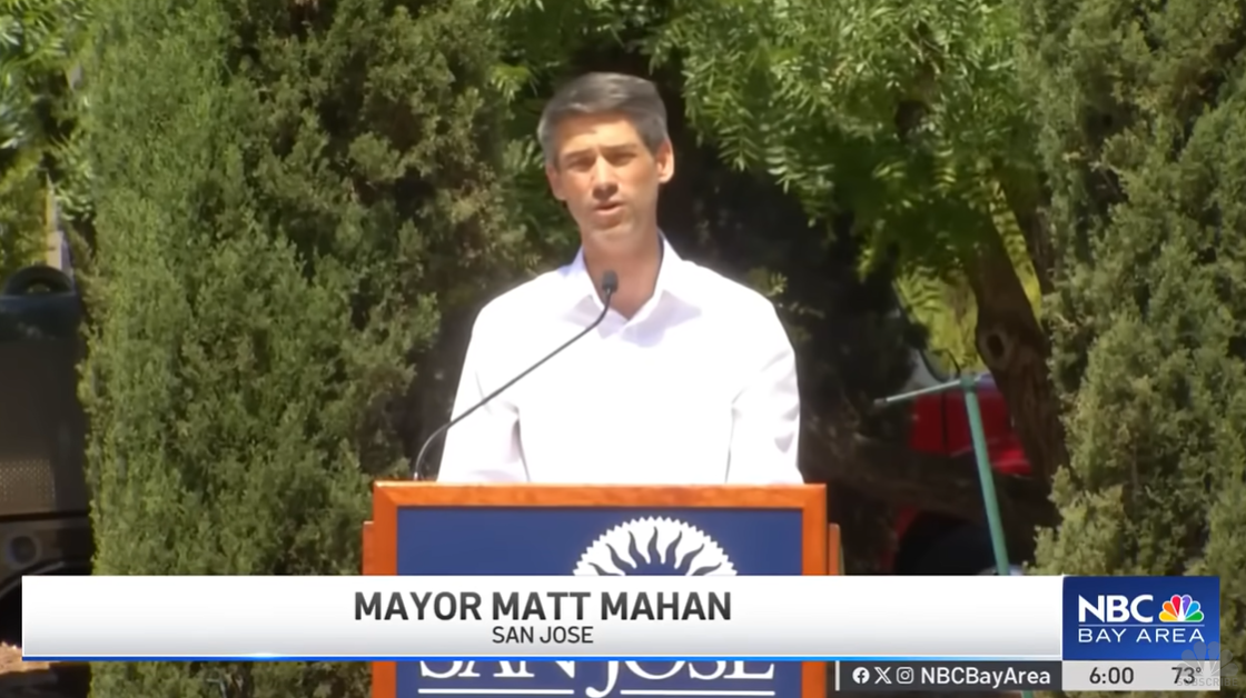San Jose Mayor Matt Mahan addresses the public after the city canceled its Fourth of July fireworks show, posted on July 3, 2025 | Source: YouTube/NBCBayArea