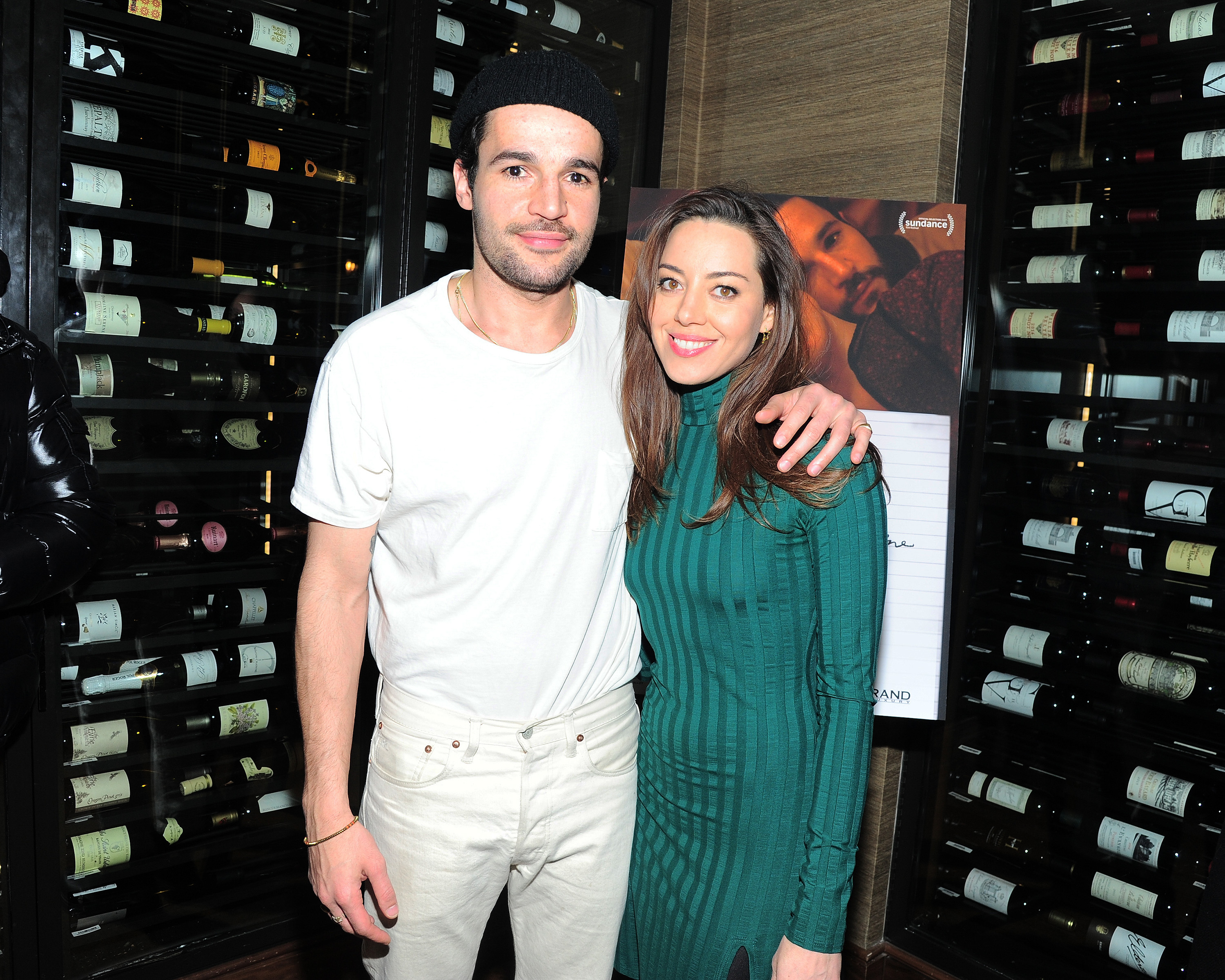 Christopher Abbott and Aubrey Plaza attend a private dinner during Sundance for Black Bear in Park City, Utah on January 25, 2020 | Source: Getty Images