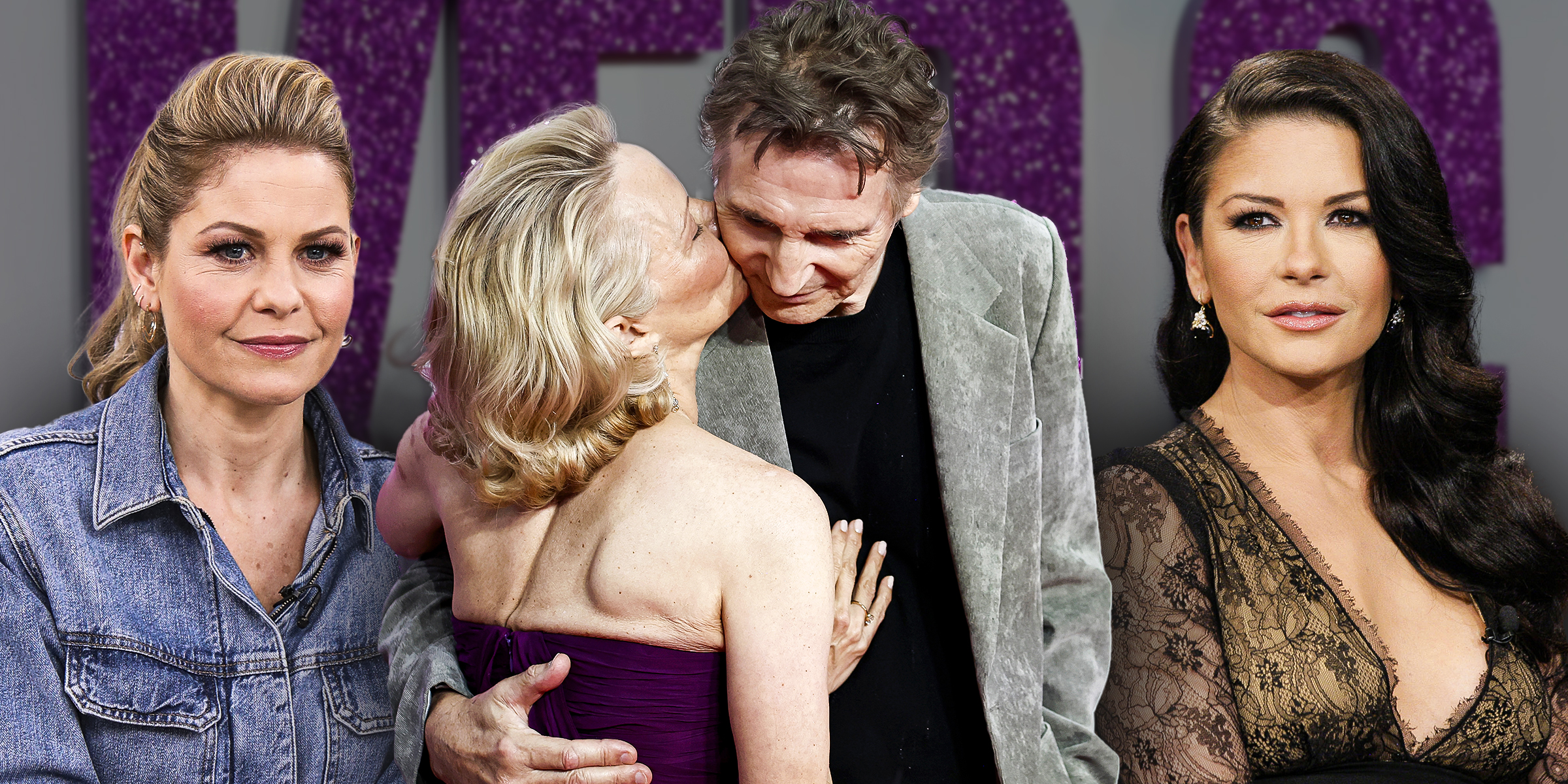 Candace Cameron Bure, Pamela Anderson, Liam Neeson, and Catherine Zeta-Jones | Source: Getty Images