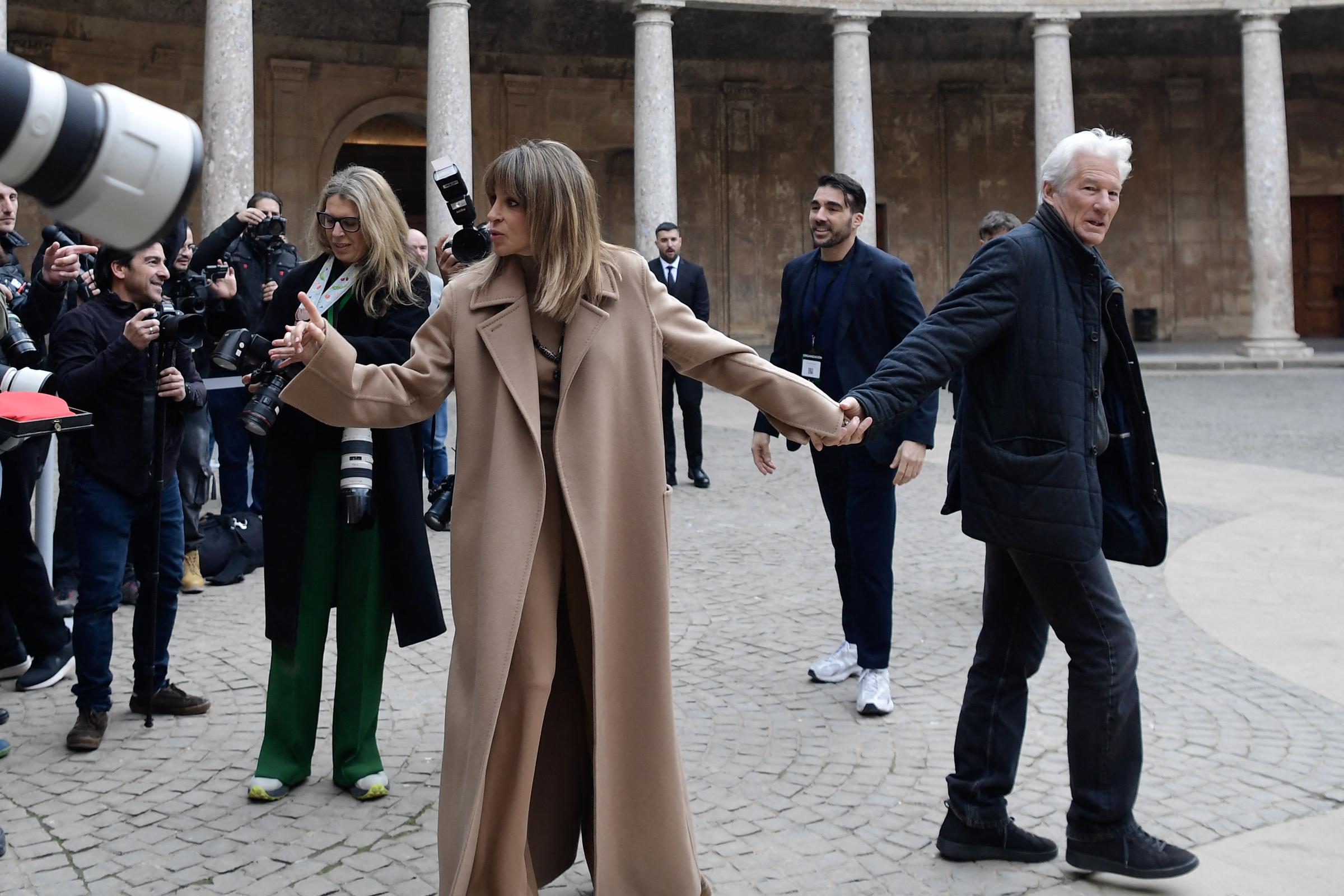 Richard Gere and Alejandra Silva arrived hand in hand at a Goya Awards event in Granada in February 2025. Gere has said moving to Spain was partly a way to give Silva the same opportunity to live near her family and culture that she had given him in the United States. | Source: Getty Images