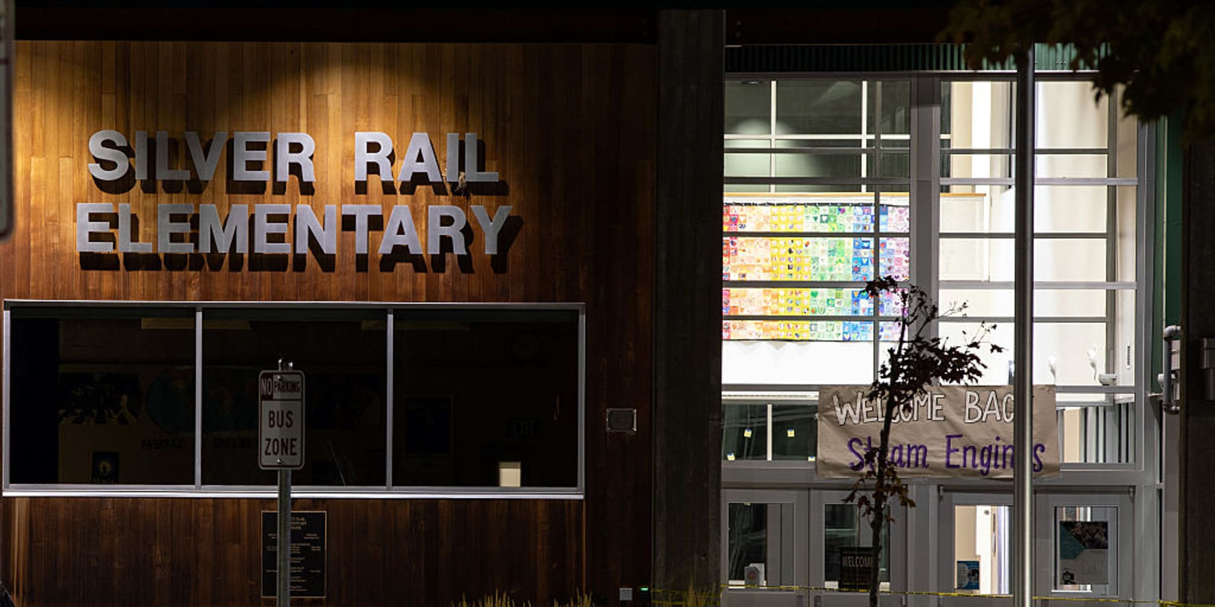 The main entrance of Silver Rail Elementary School | Source: Getty Images