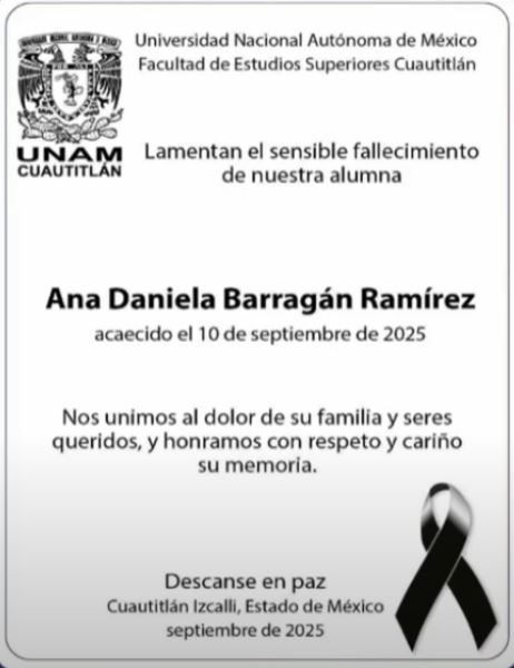 Press release on the death of Ana Daniela | Source: YouTube.com/elheraldodemexico