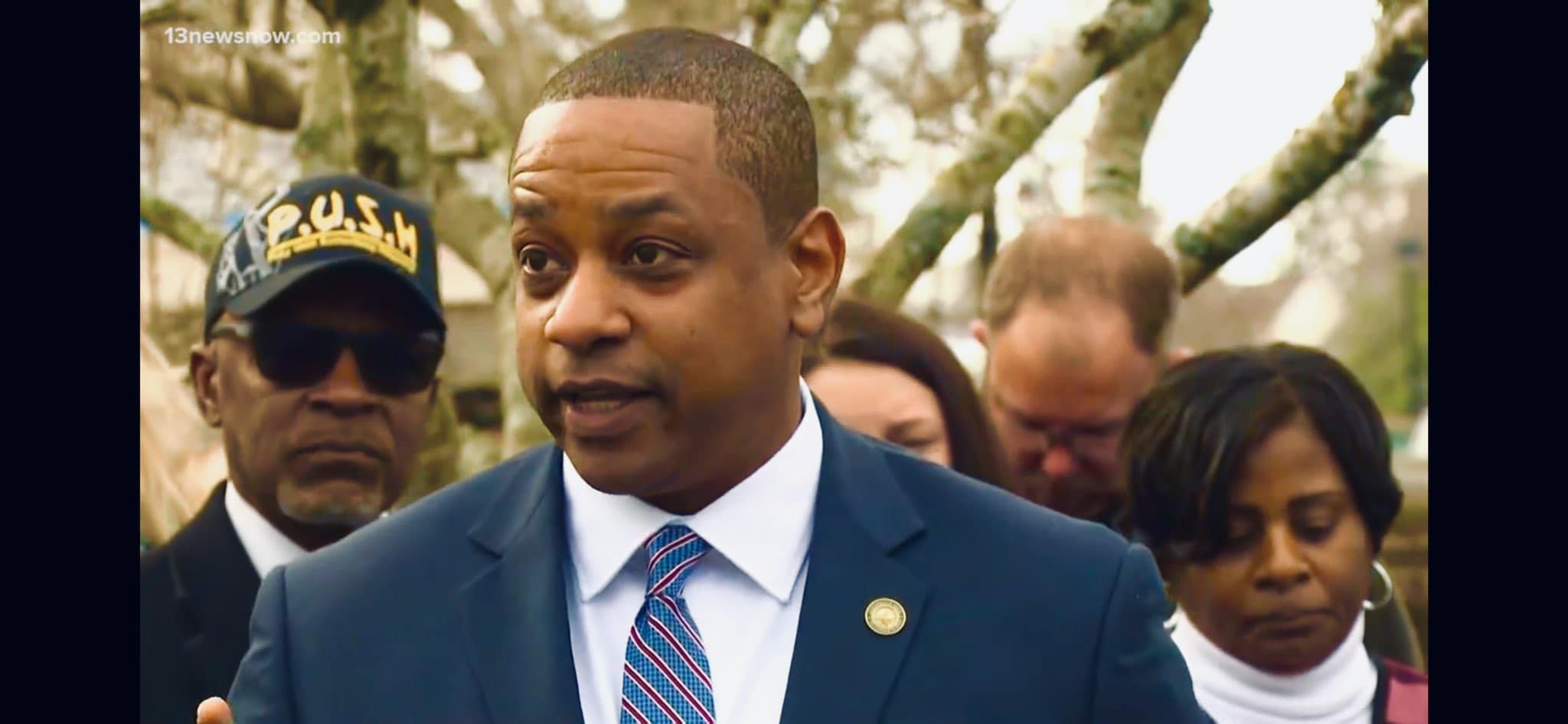 Justin Fairfax speaking at an event, posted on April 22, 2023. | Source: Facebook/Justin Fairfax