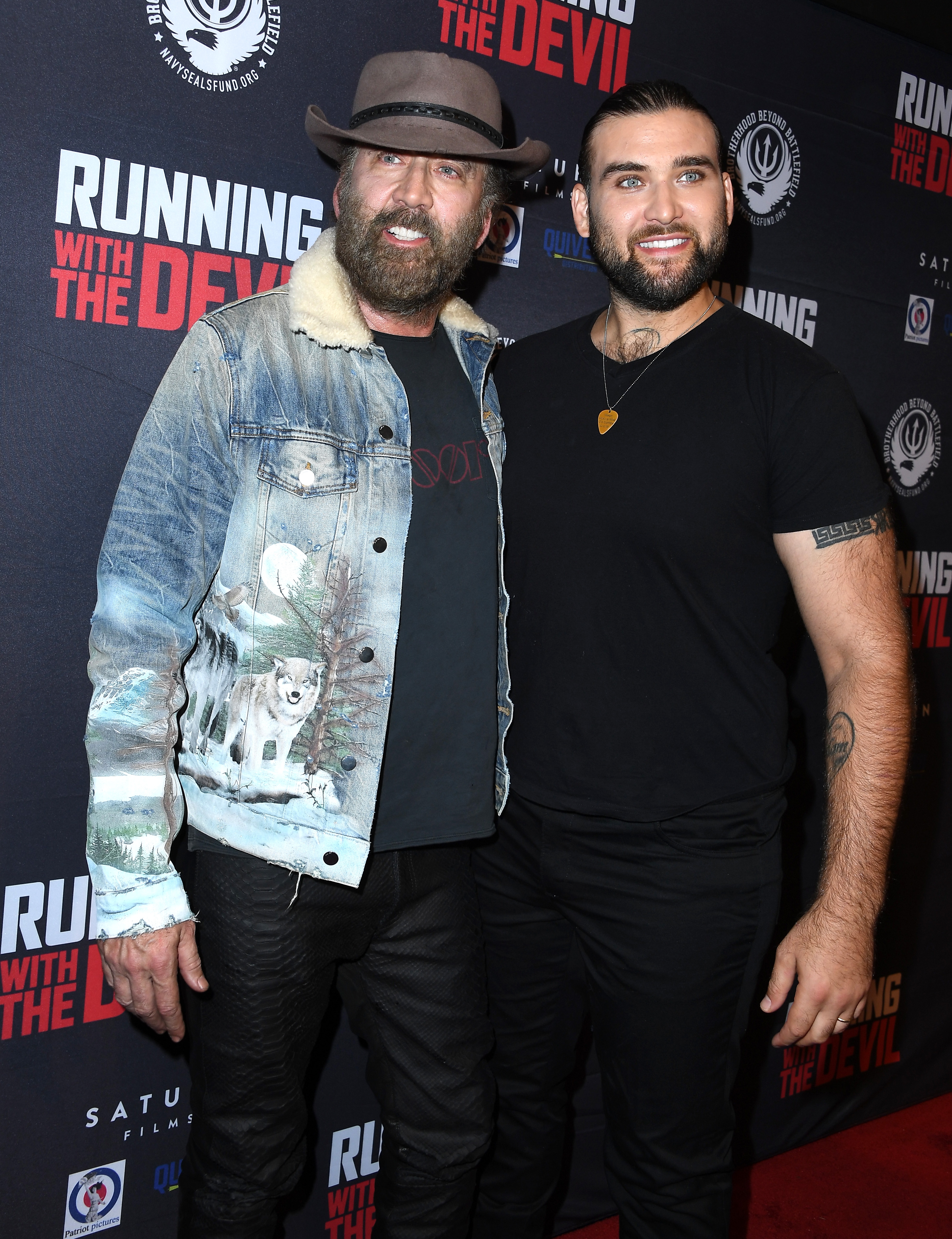 Nicolas Cage and Weston Coppola Cage at the premiere of "Running with the Devil" on September 16, 2019, in Beverly Hills, California. | Source: Getty Images