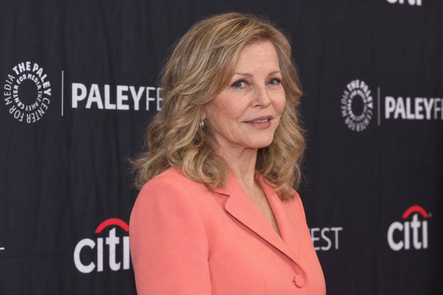 The PaleyFest comparison adds more of the same. Her forehead gains horizontal lines, her eyes gain deeper crow's-feet and under-eye creasing, and texture spreads across her cheeks. | Source: ChatGPT