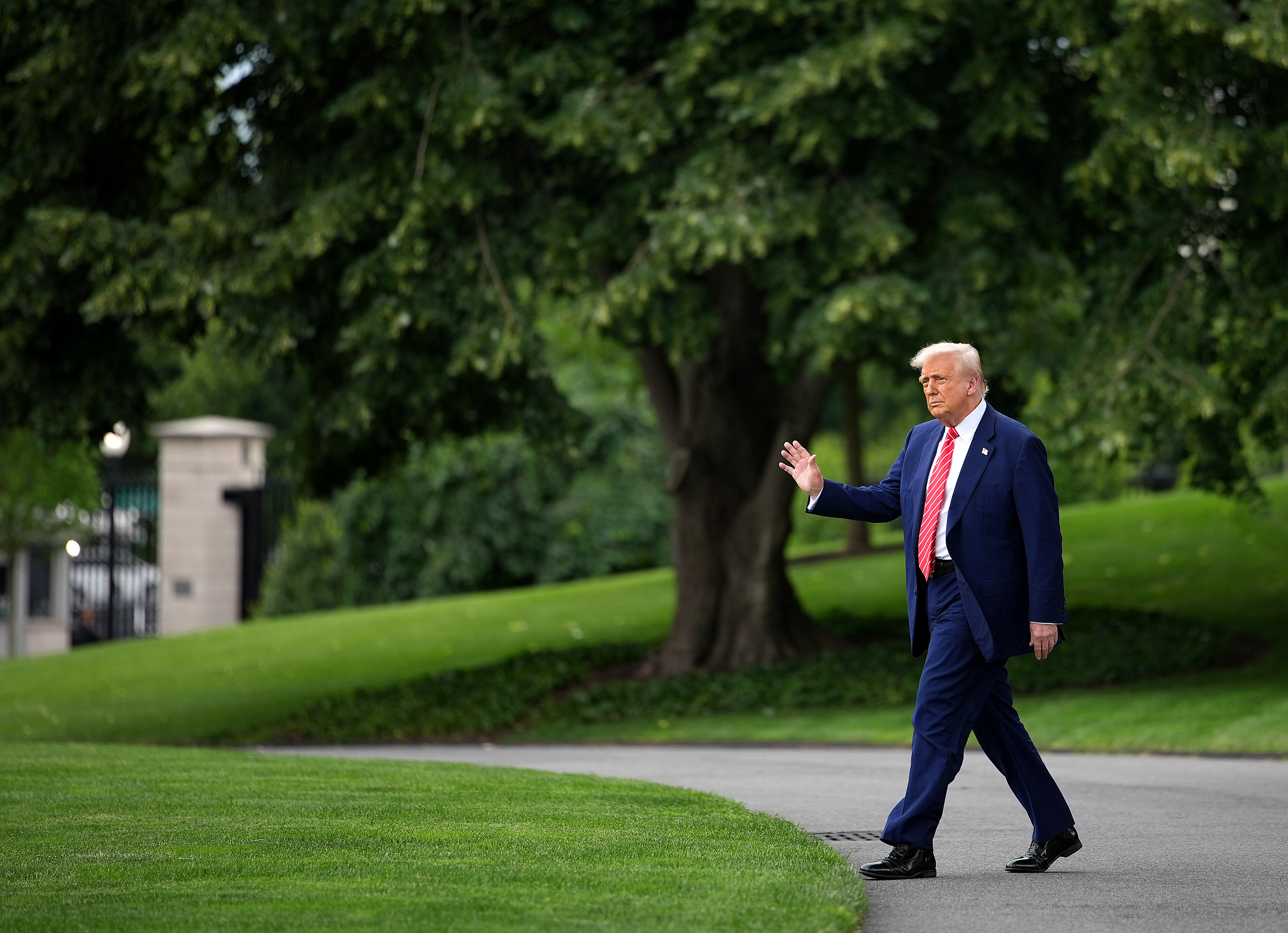 President Donald Trump leaving the White House in Washington D.C on May 30, 2025 | Source: Getty Images
