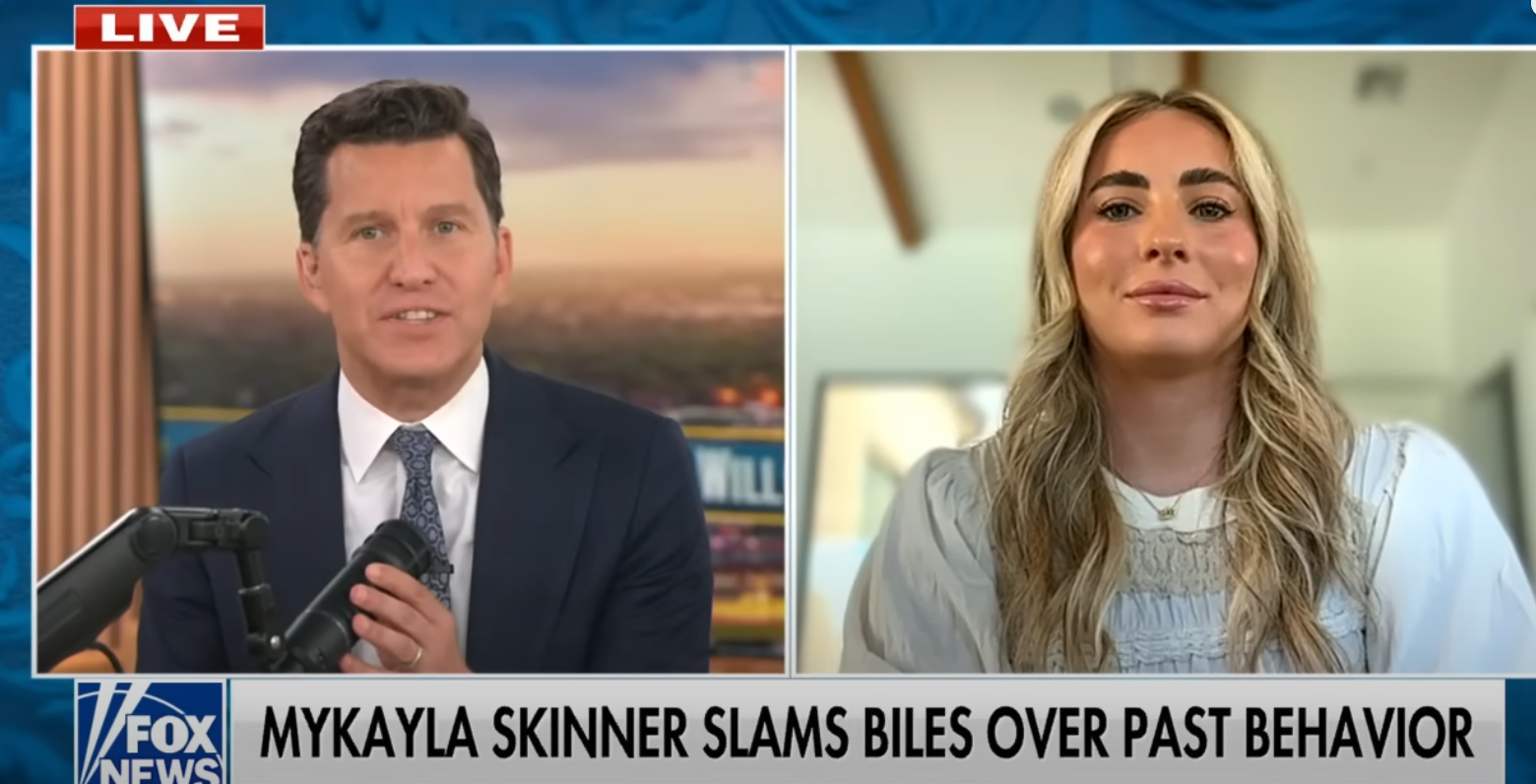 Mykayla Skinner in an interview with Fox News, dated June 16, 2025 | Source: YouTube/FoxNews