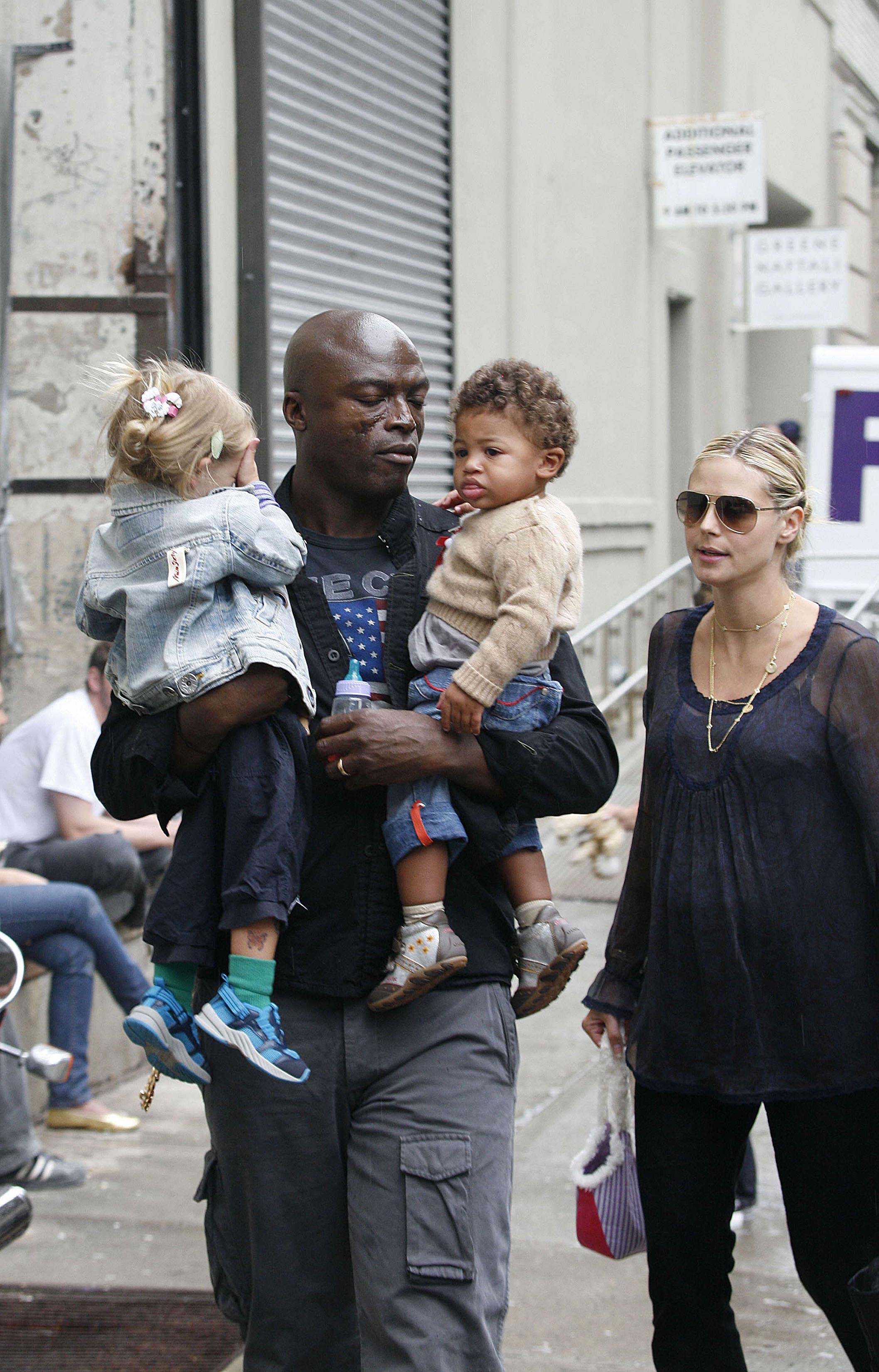 Heidi Klum, Seal, Henry, and Leni during the Heidi Klum and Seal Sighting with Family in Chelsea on September 5, 2006, in New York City, New York | Source: Getty Images
