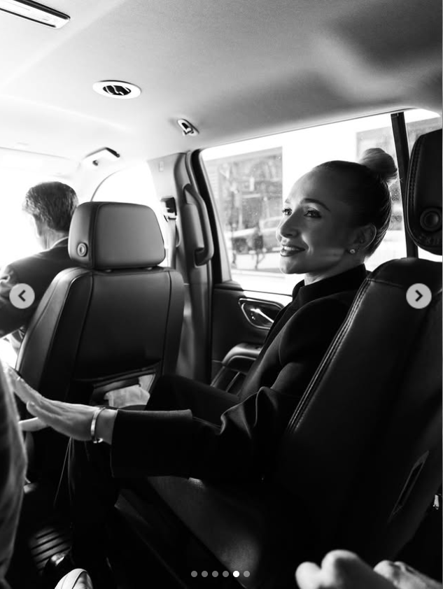 Hayden Panettiere is pictured riding in a vehicle in an undated photo. The image comes as Zach Hickerson recalls arriving at the Airbnb after Hayden and Brian failed to respond to his calls and texts, only to discover Hayden unconscious inside.