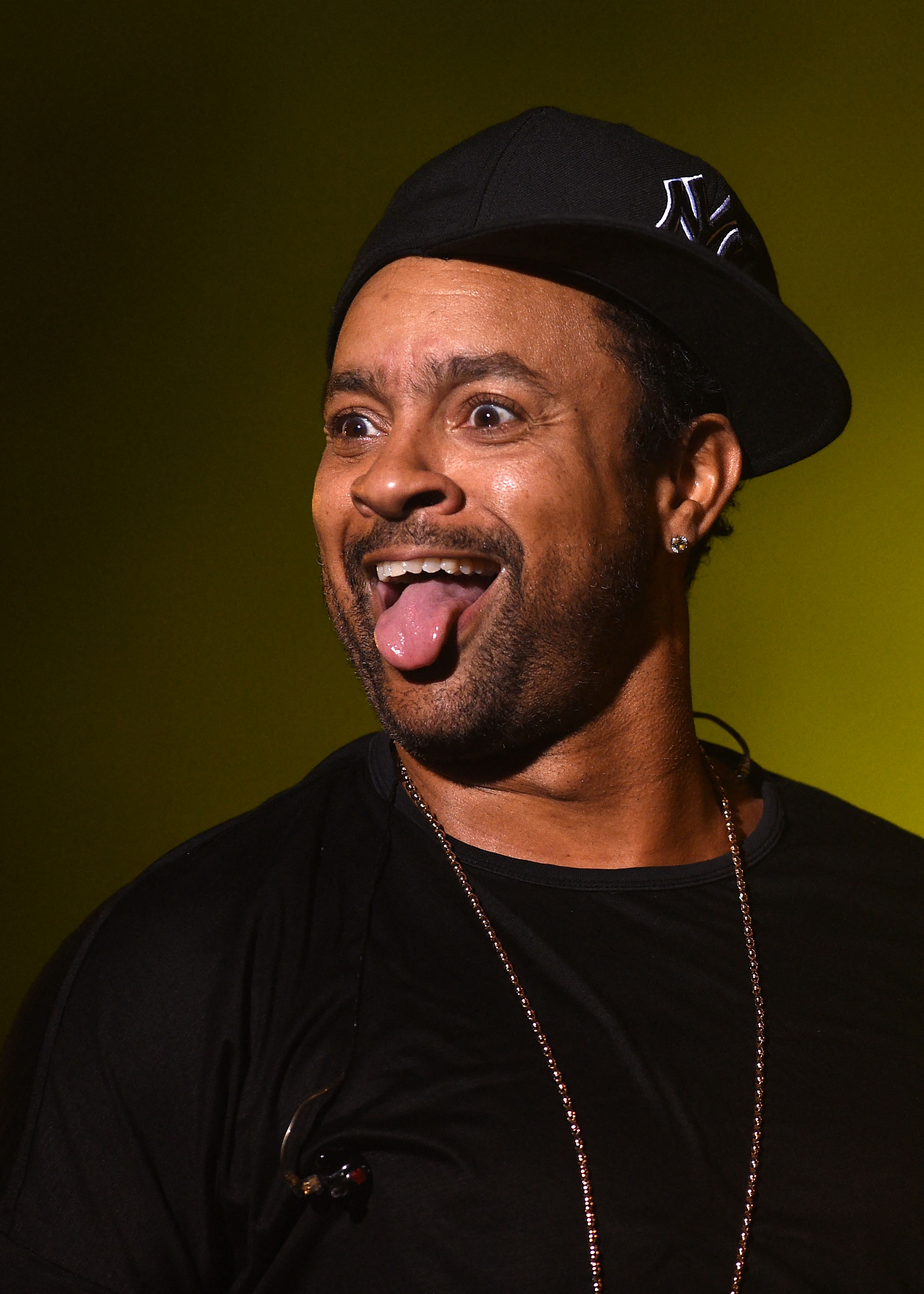 Shaggy reacts playfully with his tongue out while performing at the Mawazine World Music Festival in Rabat, Morocco, on May 26, 2016 | Source: Getty Images