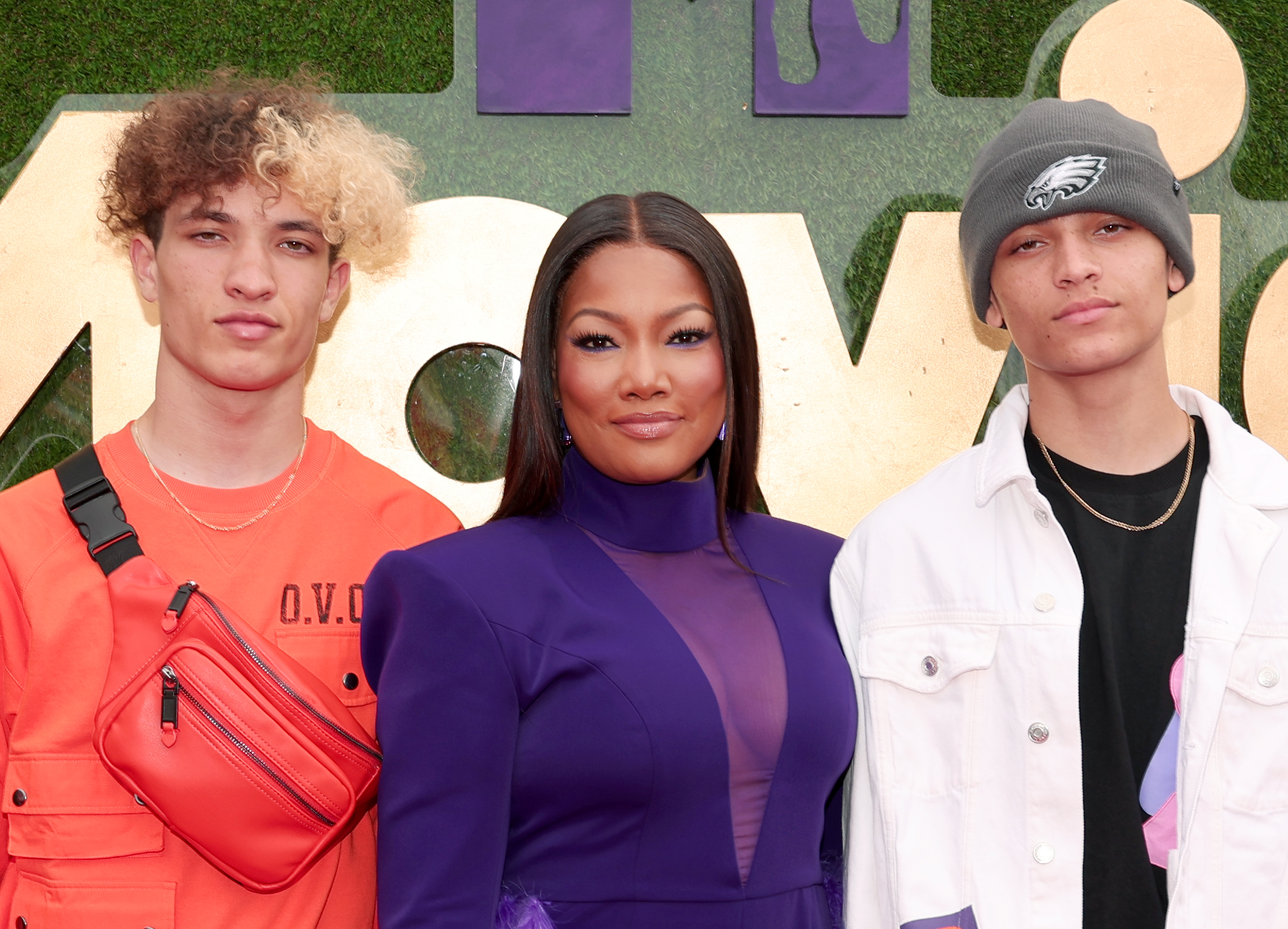 Garcelle Beauvais appears with her twin sons, Jaid and Jax Nilon, at the MTV Movie & TV Awards: Unscripted in Santa Monica, California, on June 2, 2022 | Source: Getty Images