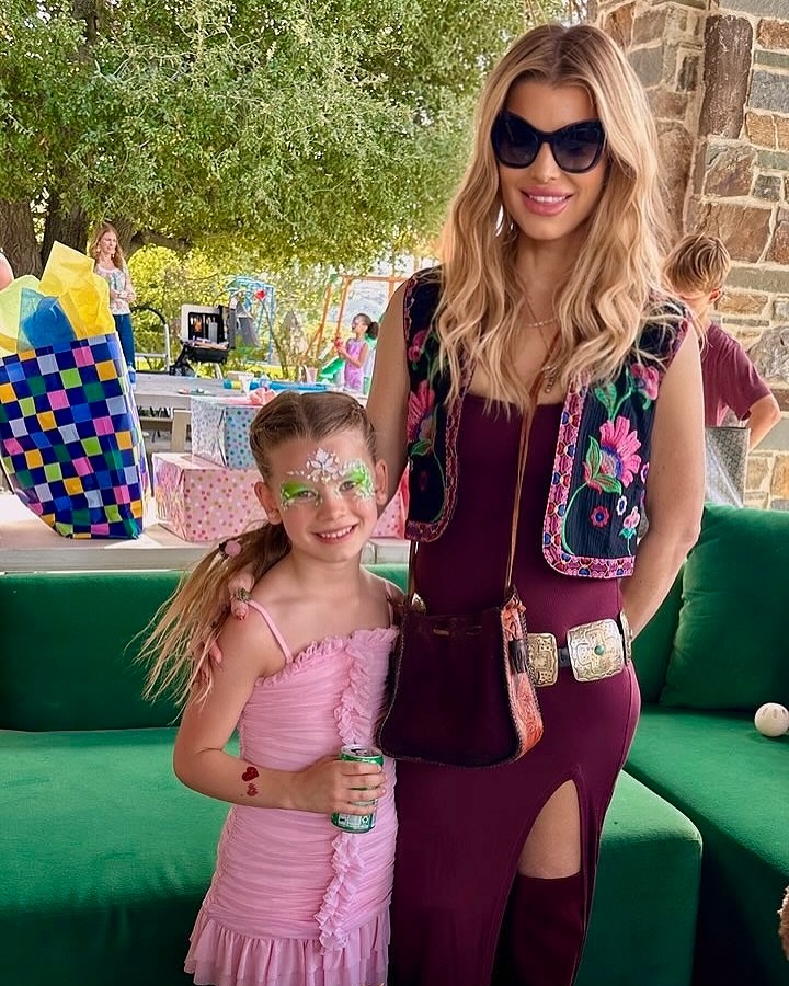 Jessica Simpson and her daughter, Birdie Mae Johnson, at a party, from a post dated March 31, 2025 | Source: Instagram/jessicasimpson