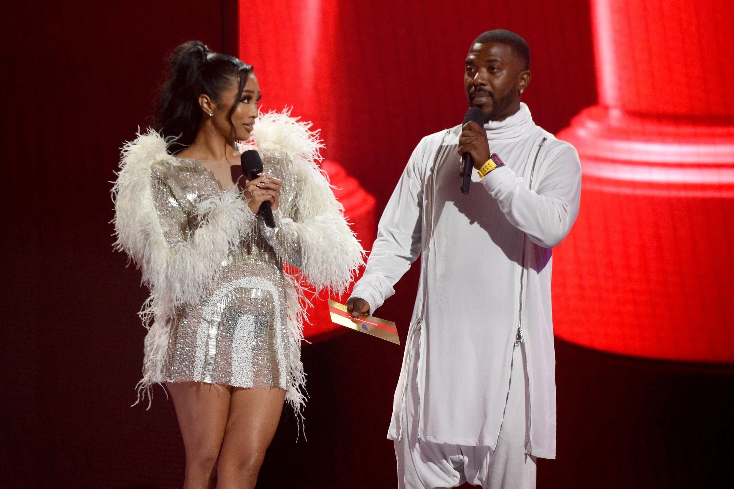 Princess Love and Ray J speak onstage at the MTV Movie & TV Awards: Unscripted in Los Angeles on May 17, 2021 | Source: Getty Images
