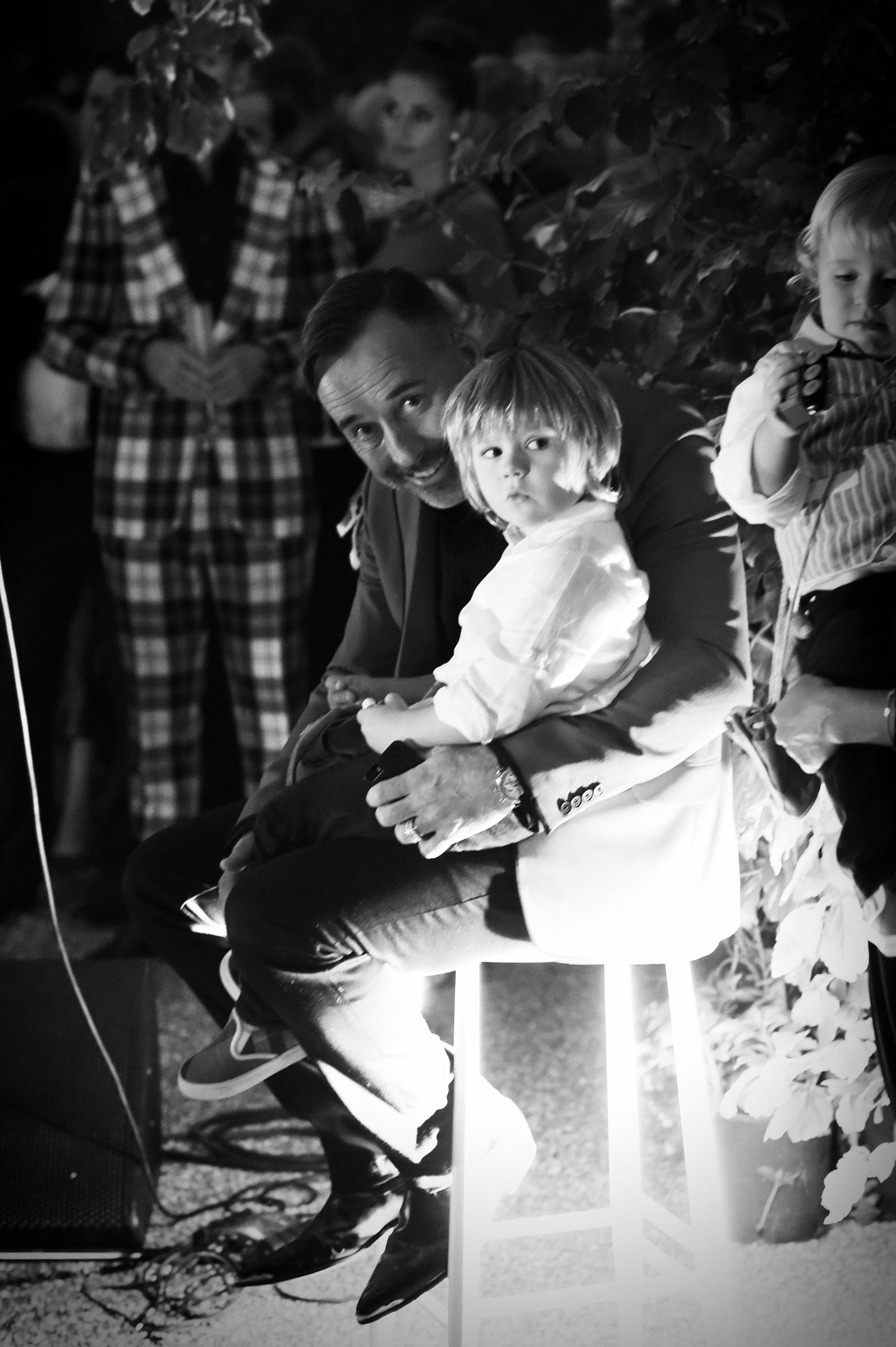 David Furnish and Zachary Furnish-John during the Woodside End of Summer party on September 4, 2014, in Windsor, England. | Source: Getty Images