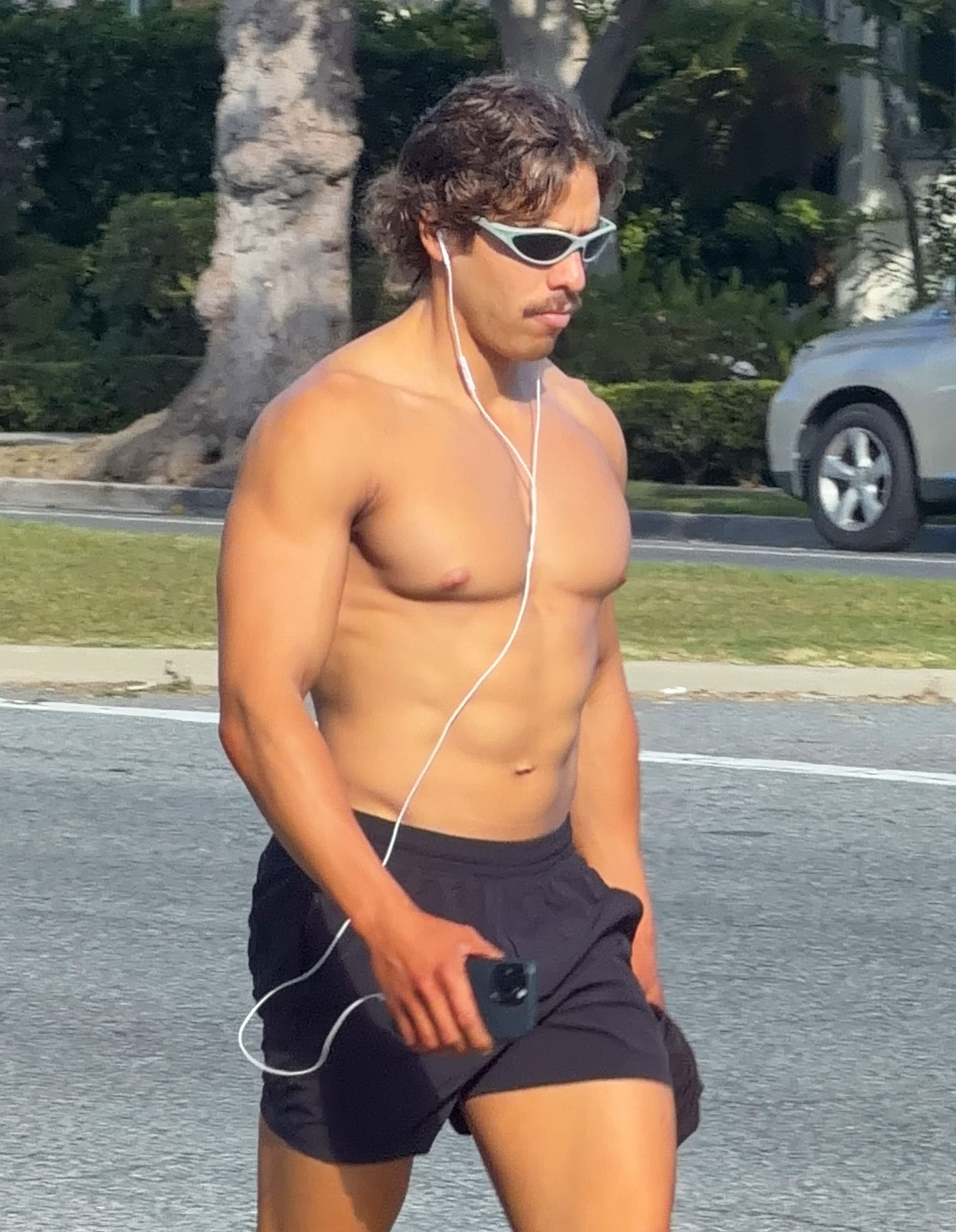 Joseph Baena is seen walking in Los Angeles, California on March 29, 2026 | Source: Getty Images