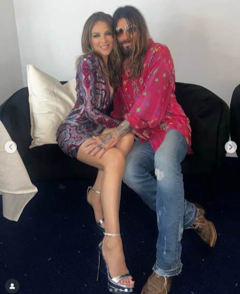 Elizabeth Hurley and Billy Ray Cyrus from a post dated June 22, 2025. | Source: Instagram/elizabethhurley1