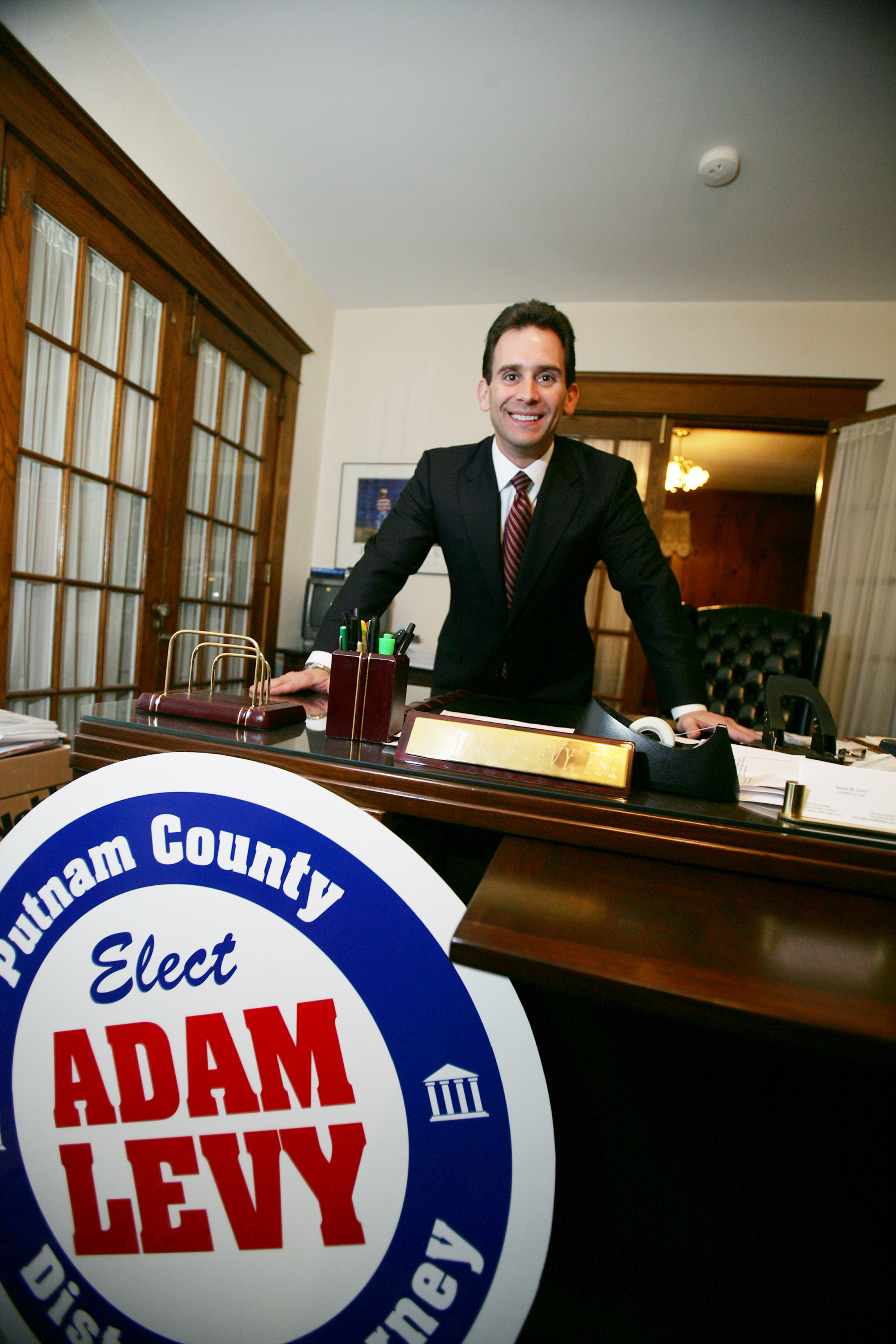 Attorney Adam Levy was pictured at his law firm's offices in Carmel, New York, on January 22, 2007. At the time, he was preparing to run for district attorney in Putnam County. | Source: Getty Images