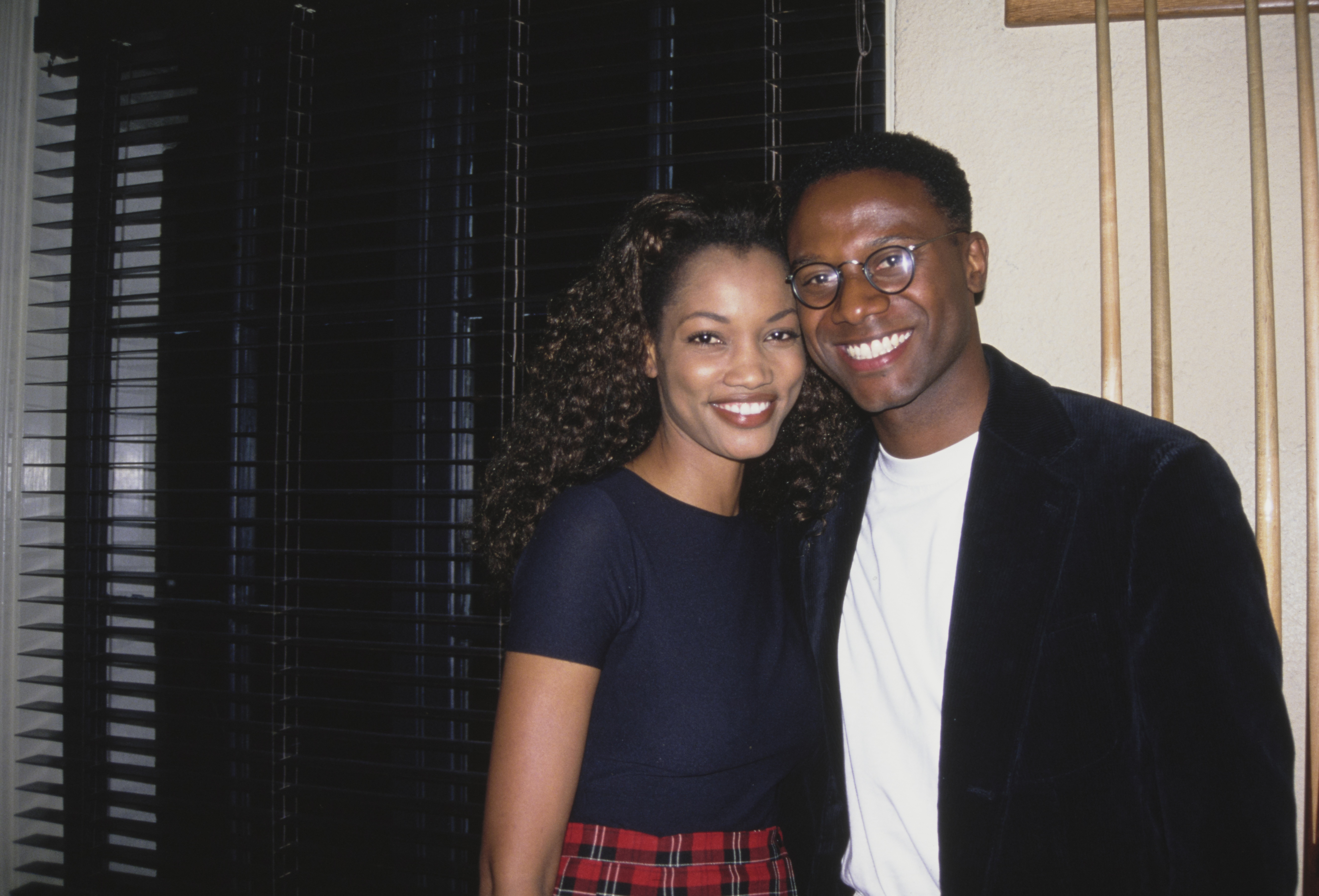 Garcelle Beauvais attends a charity billiards tournament with then-husband Daniel Saunders at the Hollywood Athletic Club in Los Angeles on August 18, 1994 | Source: Getty Images