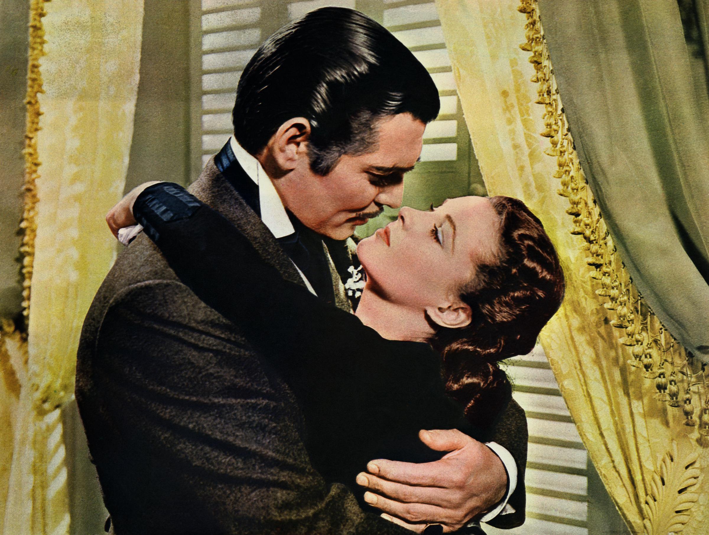 Clark Gable and Vivien Leigh as their characters Rhett and Scarlett from "Gone with the Wind" in 1939. | Source: Getty Images