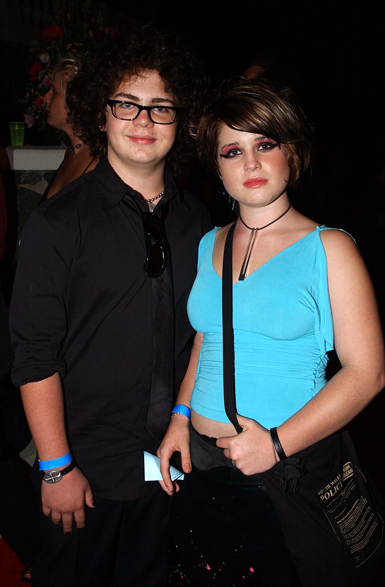 Jack Osbourne and Kelly Osbourne pose together at the Houdini Mansion in 2001, years before becoming reality TV stars alongside the rest of the Osbourne family. | Source: Getty Images
