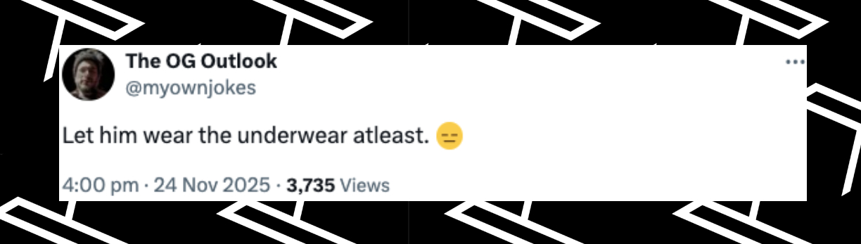 Netizen comment about LeBron James' recent interview appearance, posted on November 24, 2025. | Source: X/@myownjokes