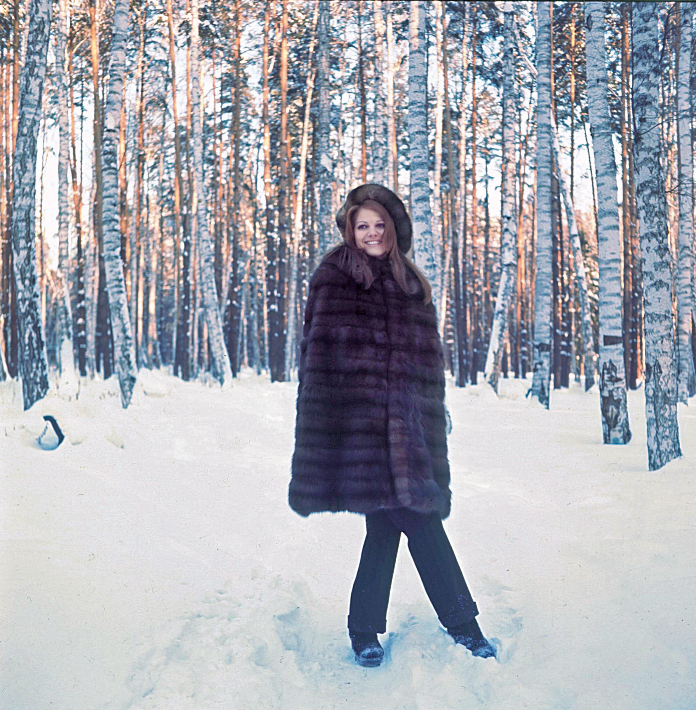 Claudia Cardinale in the capital of the Soviet Union in Moscow, Russia on March 1, 1969. | Source: Getty Images