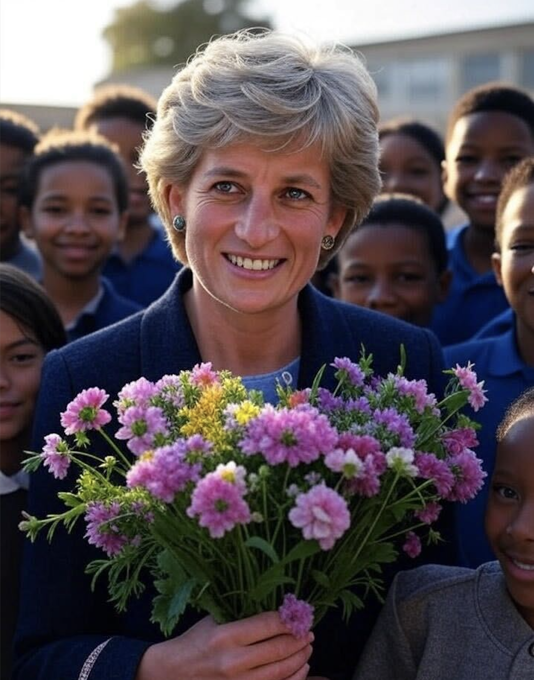 An Al-generated image of what Diana, Princess of Wales, could have looked like today. | Source: Grok
